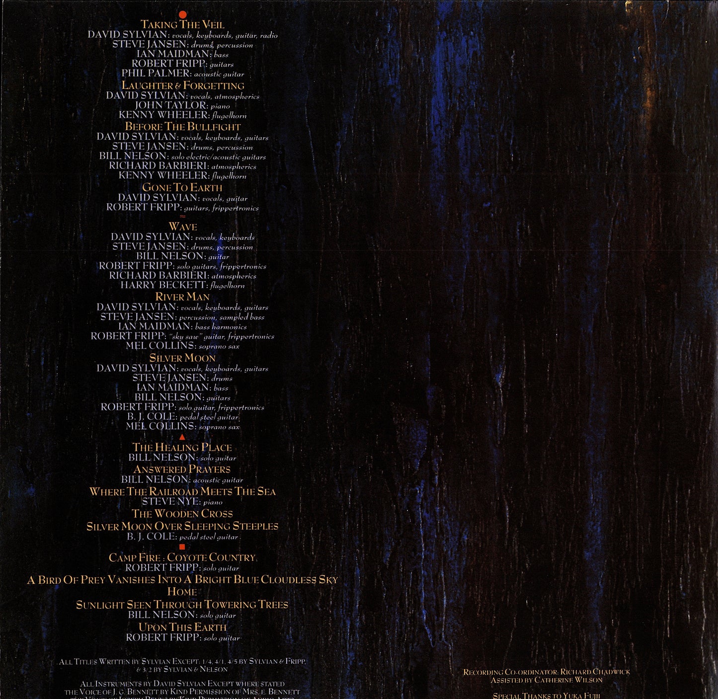 David Sylvian – Gone To Earth Vinyl 2LP