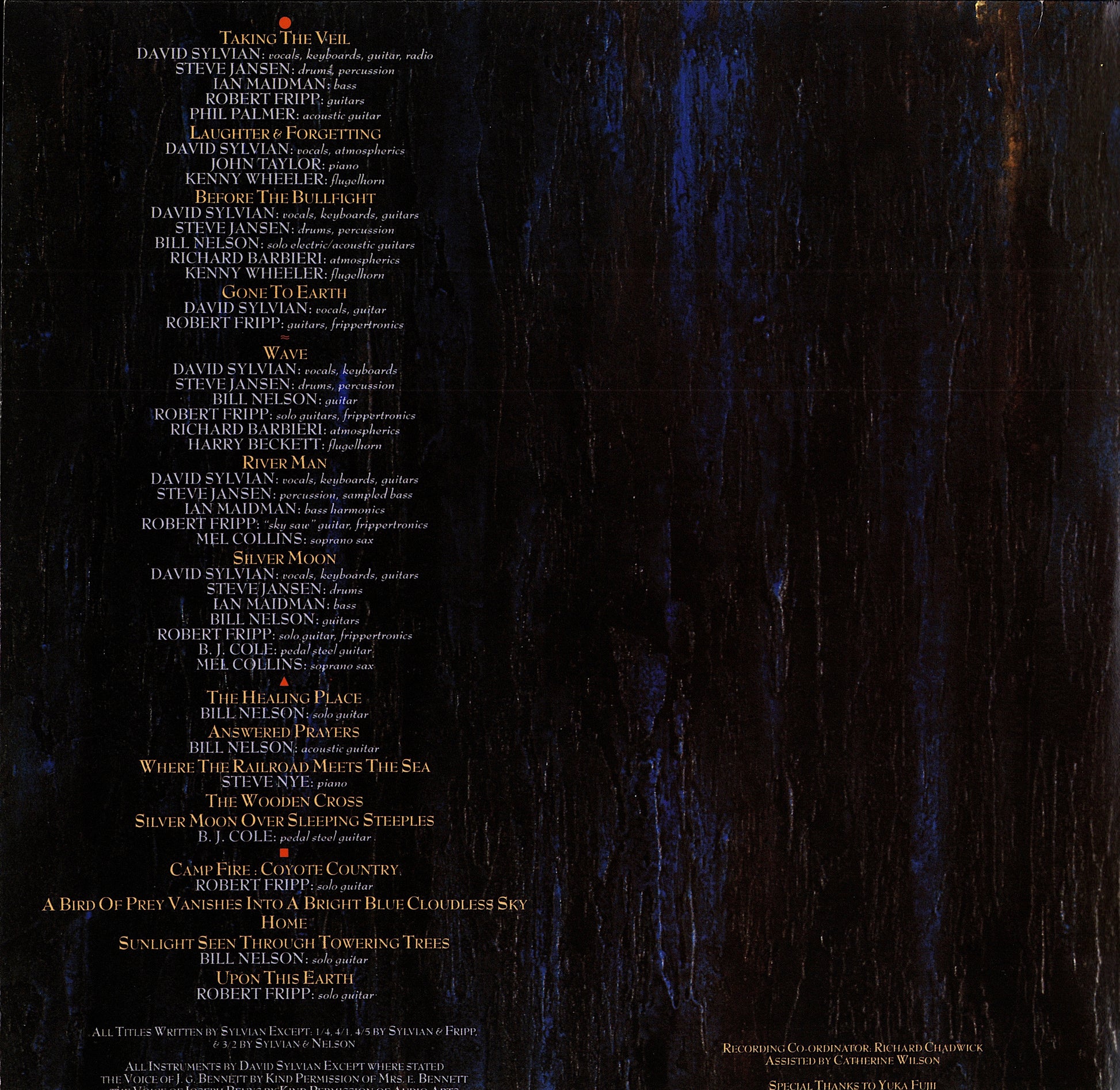 David Sylvian – Gone To Earth Vinyl 2LP