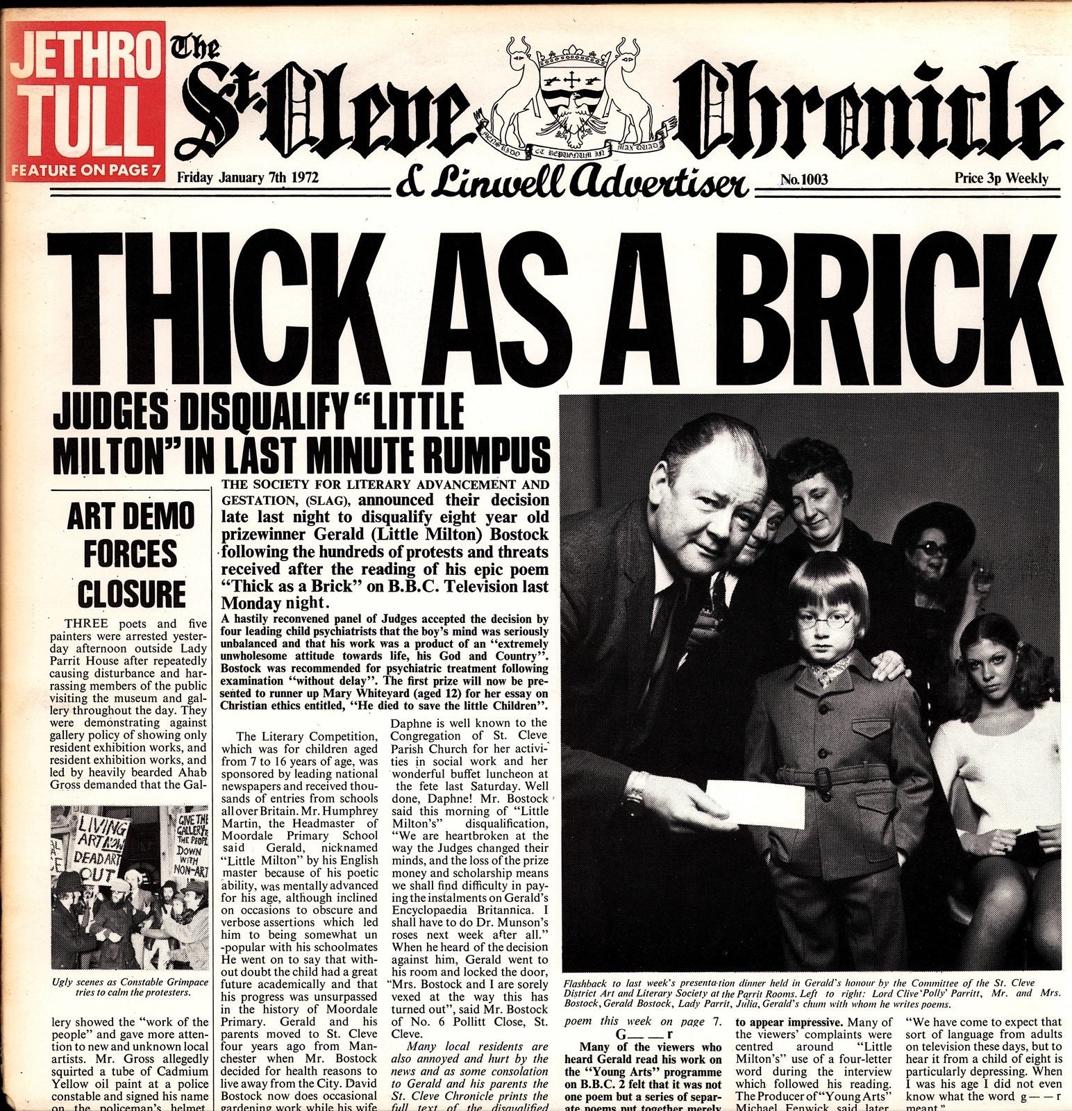 Jethro Tull - Thick As A Brick Vinyl LP Kopie