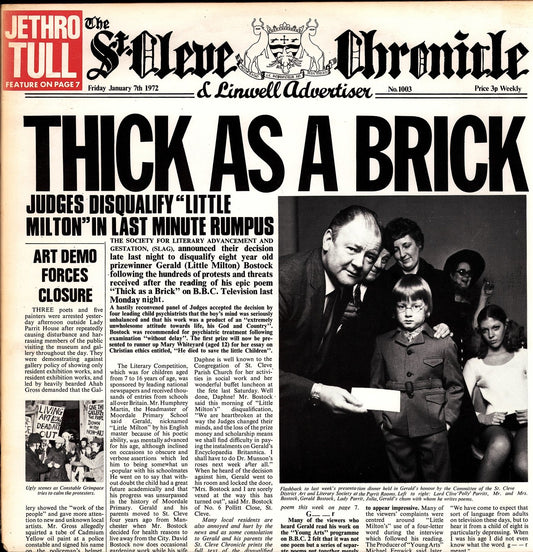 Jethro Tull - Thick As A Brick Vinyl LP Kopie