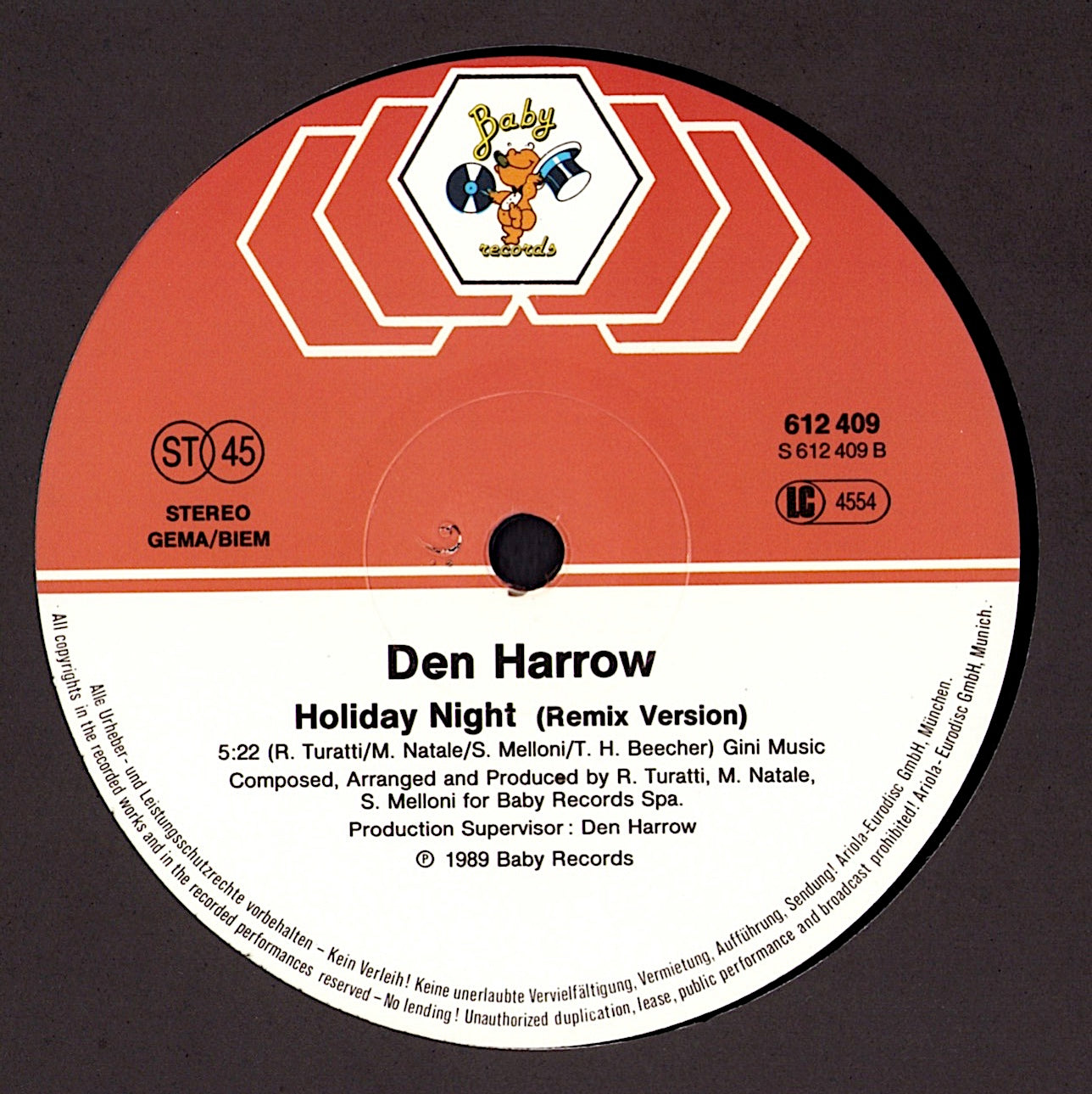 Den Harrow – Holiday Night Vinyl 12"