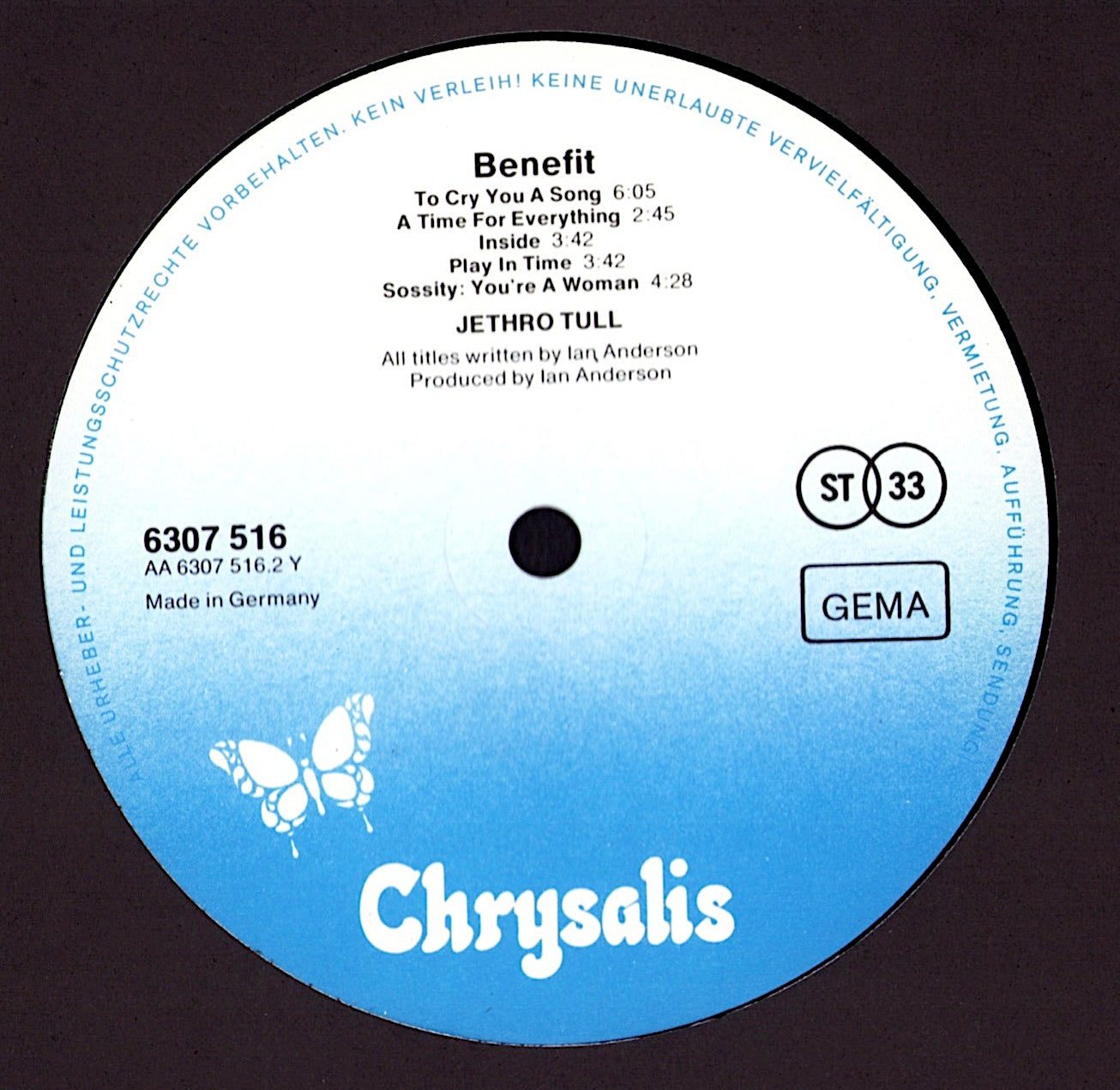 Jethro Tull - Benefit Vinyl LP