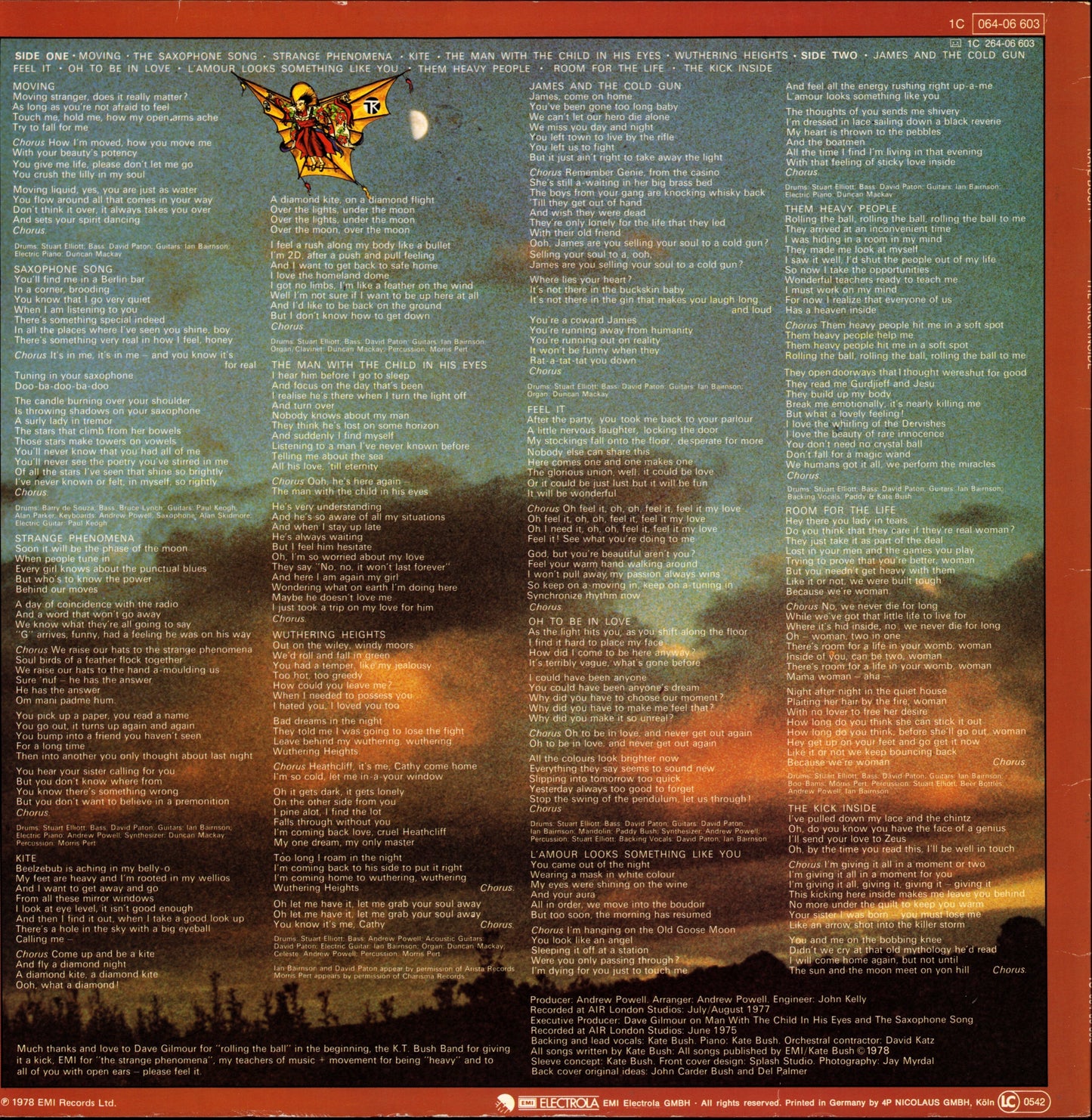 Kate Bush - The Kick Inside Vinyl LP