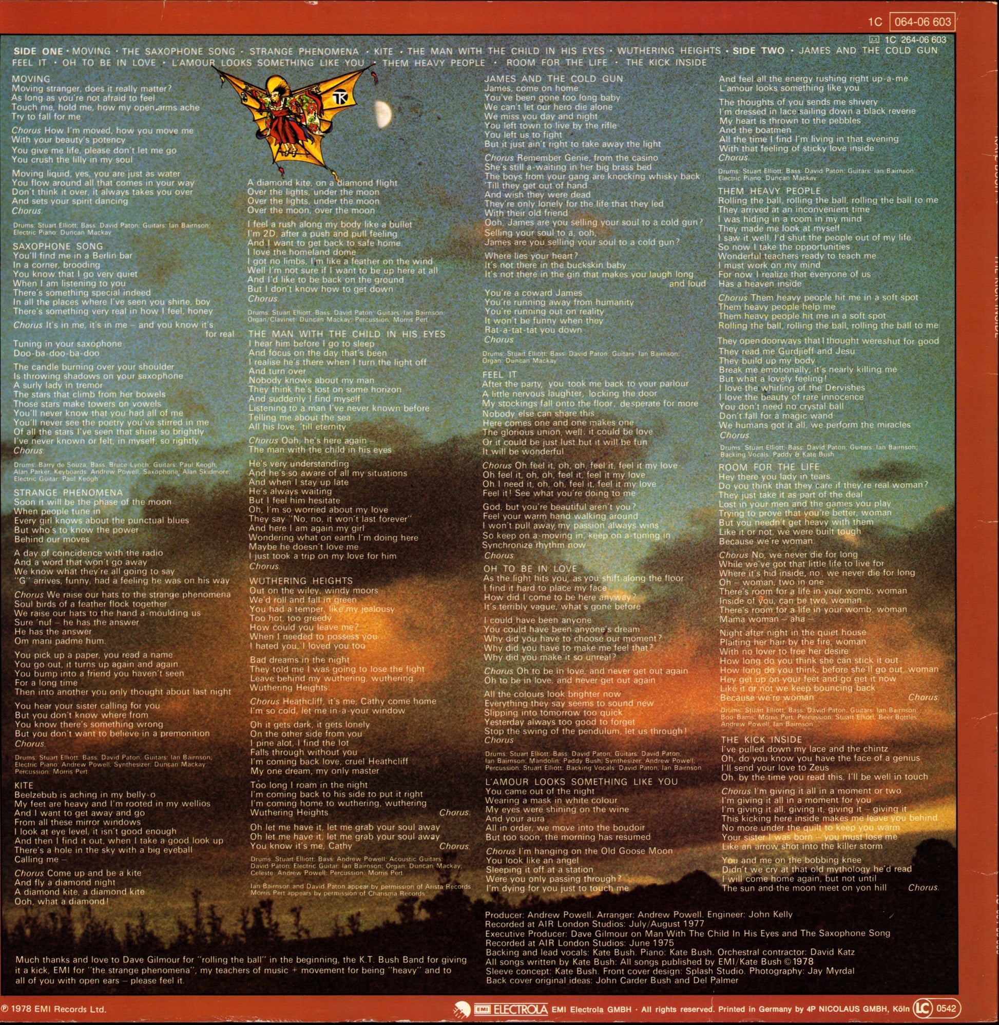 Kate Bush - The Kick Inside Vinyl LP