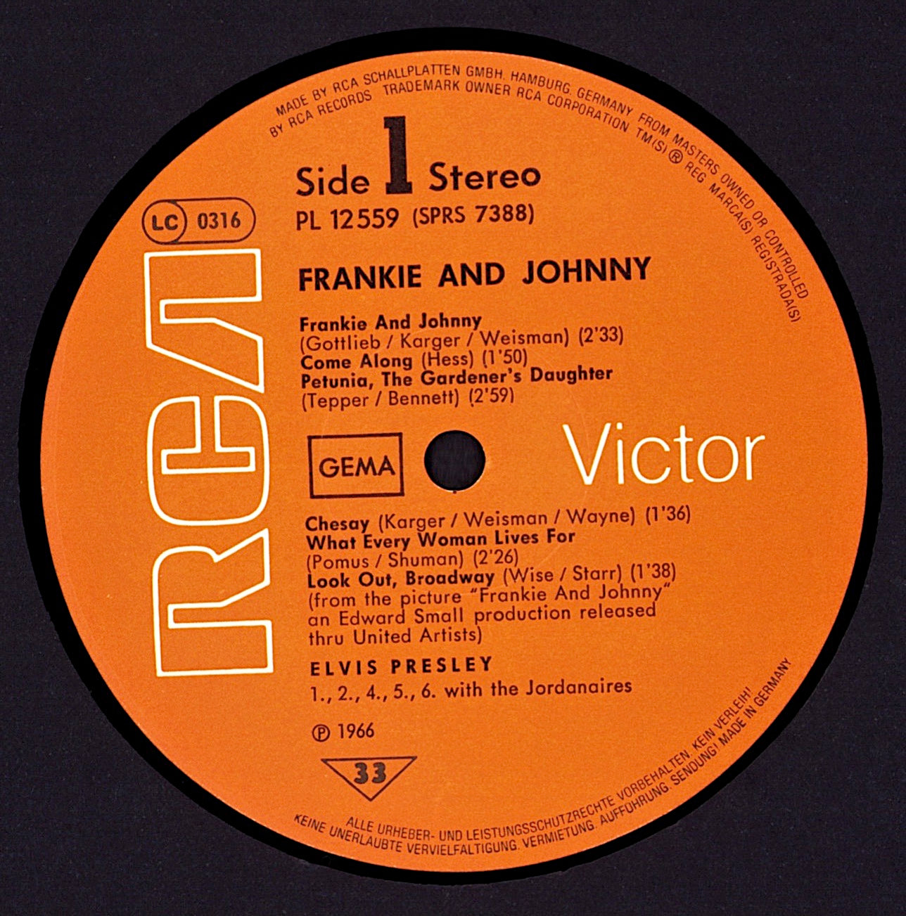 Elvis Presley – Frankie And Johnny Vinyl LP