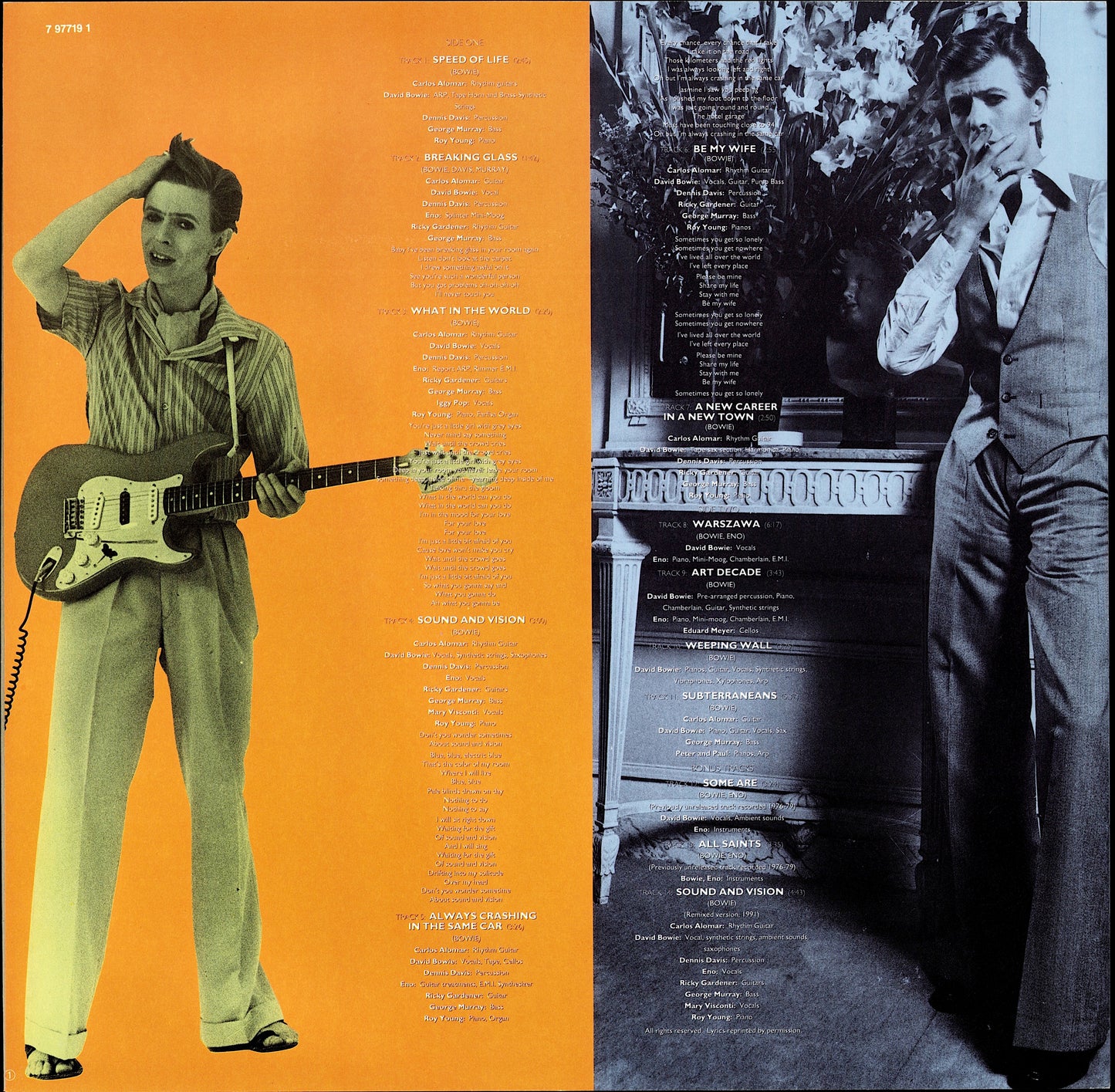 David Bowie ‎– Low Vinyl LP