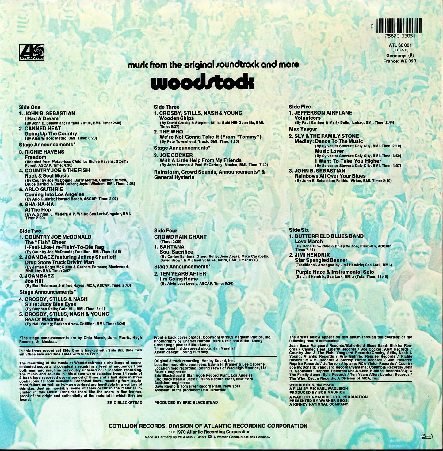 Woodstock - Music From The Original Soundtrack And More Vinyl 3LP