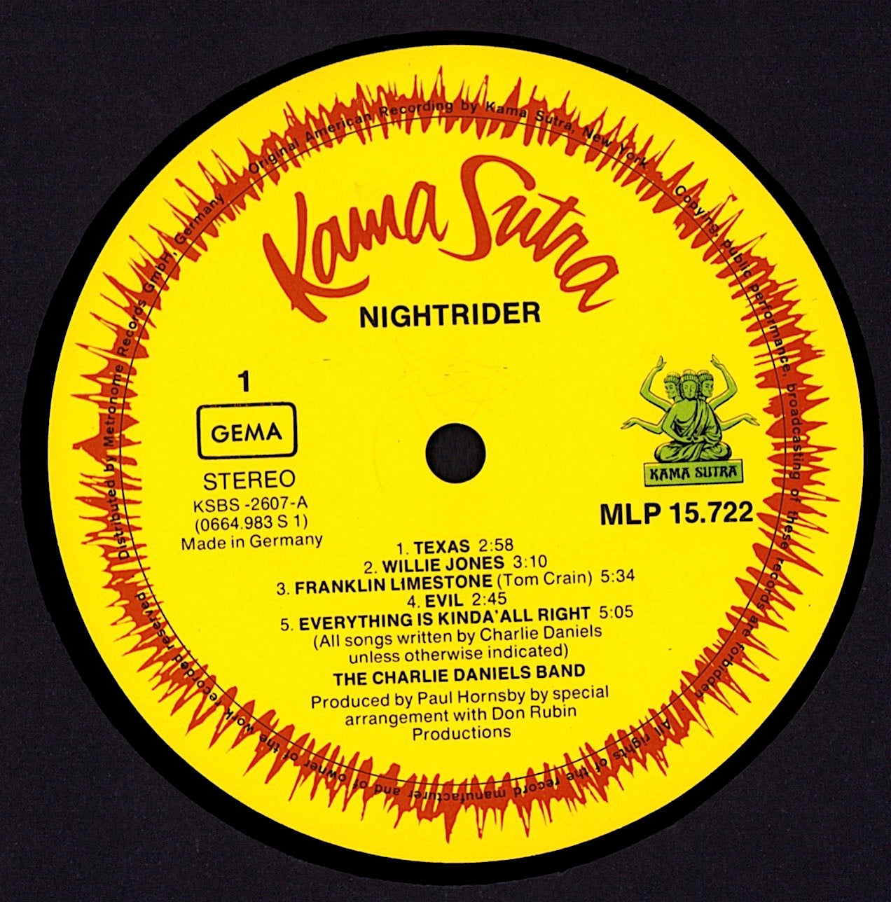 The Charlie Daniels Band – Nightrider Vinyl LP