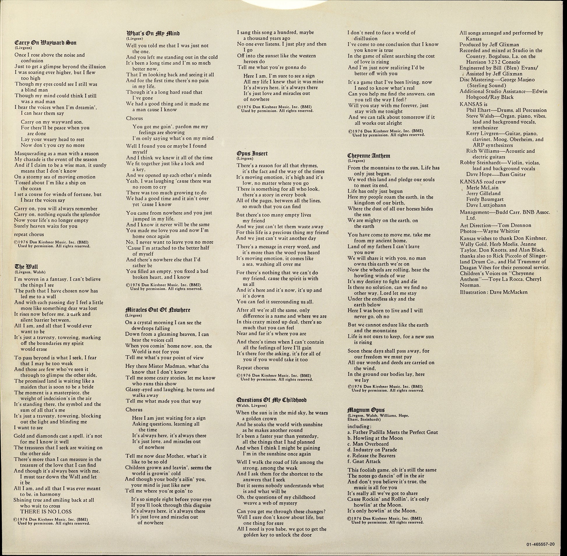 Kansas - Point Of Know Return Vinyl LP