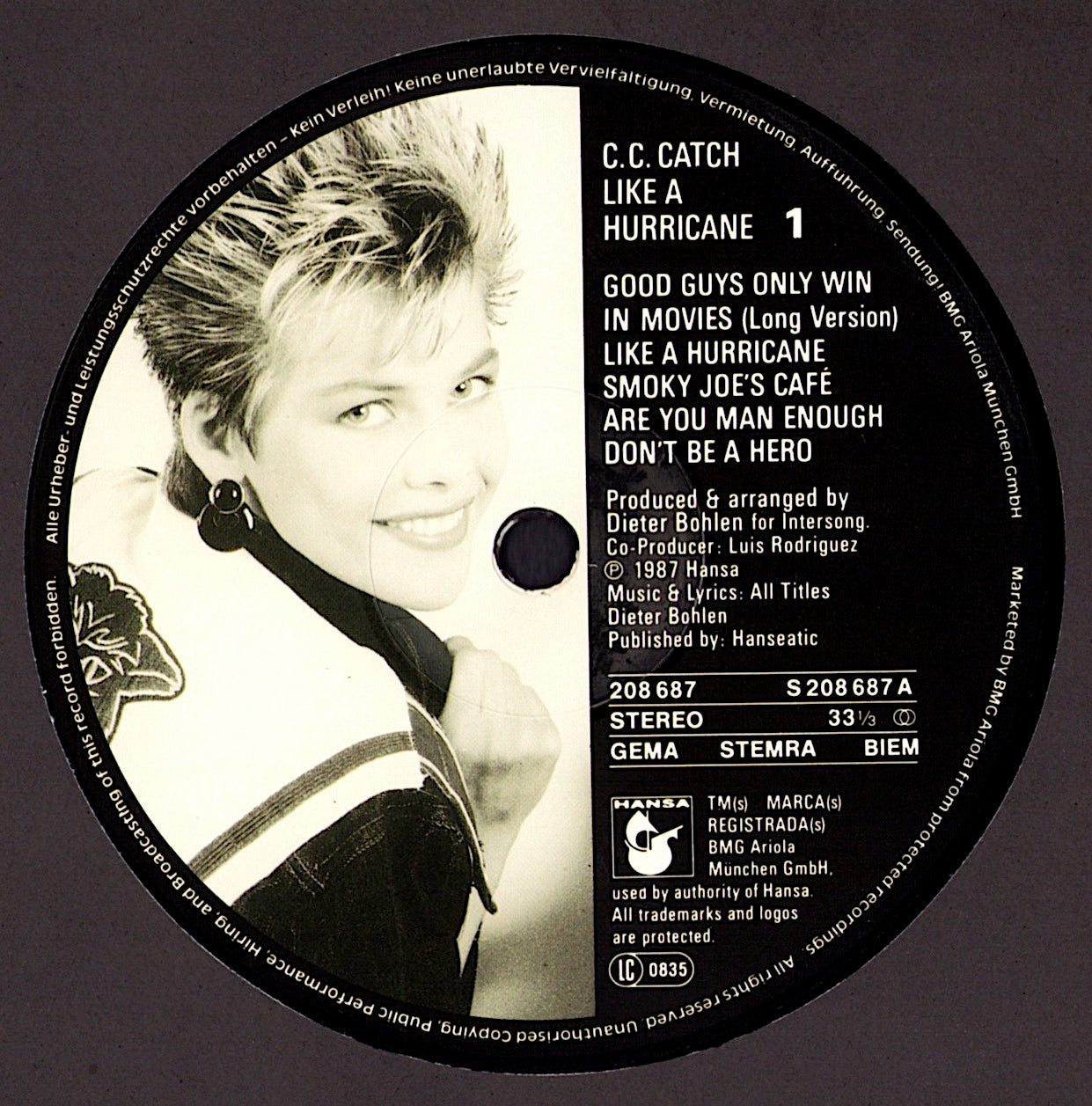 C.C. Catch – Like A Hurricane Vinyl LP