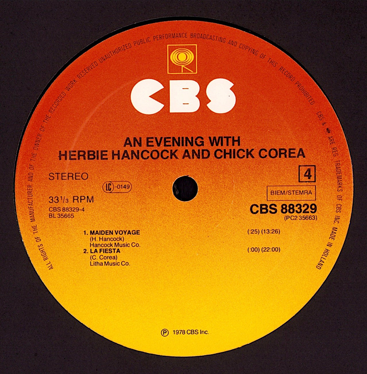 Herbie Hancock & Chick Corea – An Evening With Herbie Hancock & Chick Corea In Concert Vinyl 2LP Kopie