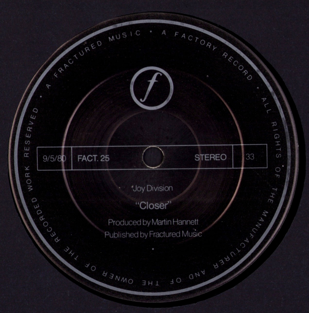 Joy Division ‎- Closer Vinyl LP Kopie