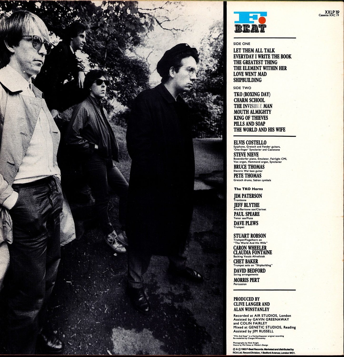 Elvis Costello And The Attractions - Punch The Clock Vinyl LP Kopie