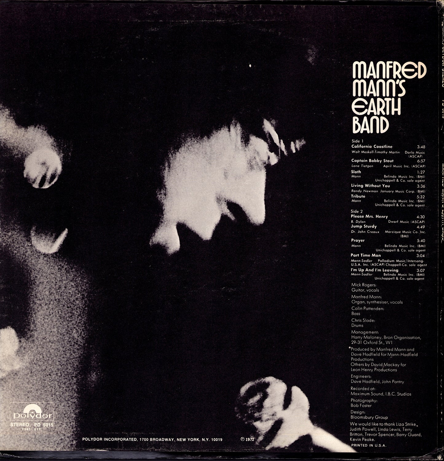 Manfred Mann's Earth Band – Manfred Mann's Earth Vinyl LP