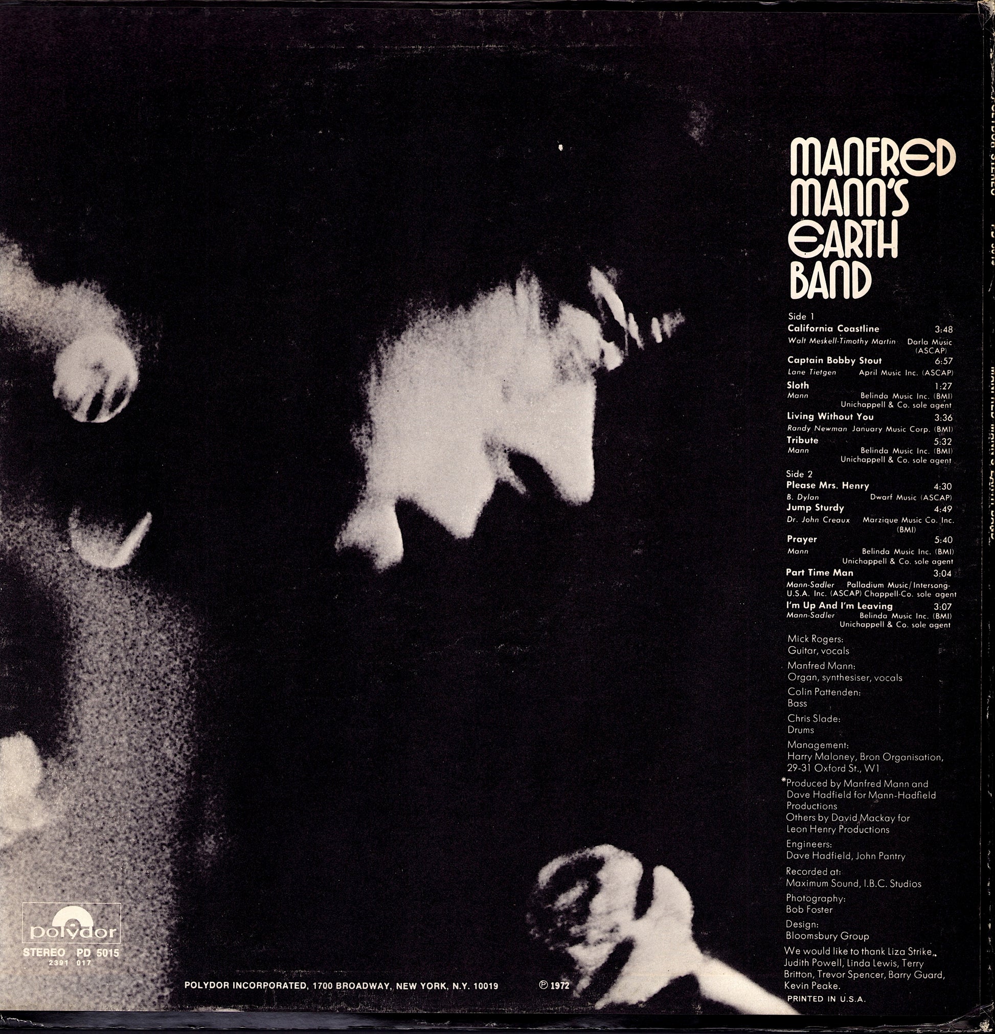 Manfred Mann's Earth Band – Manfred Mann's Earth Vinyl LP
