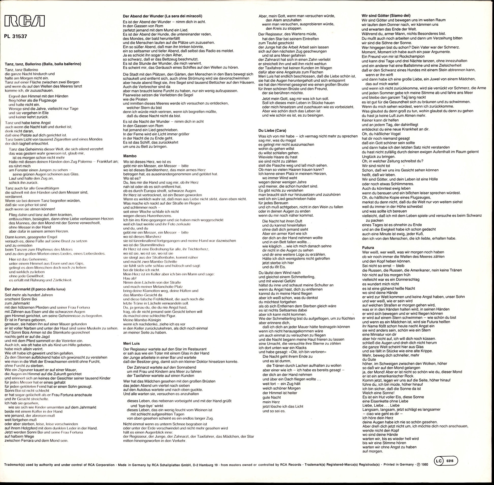 Lucio Dalla – Dalla Vinyl LP