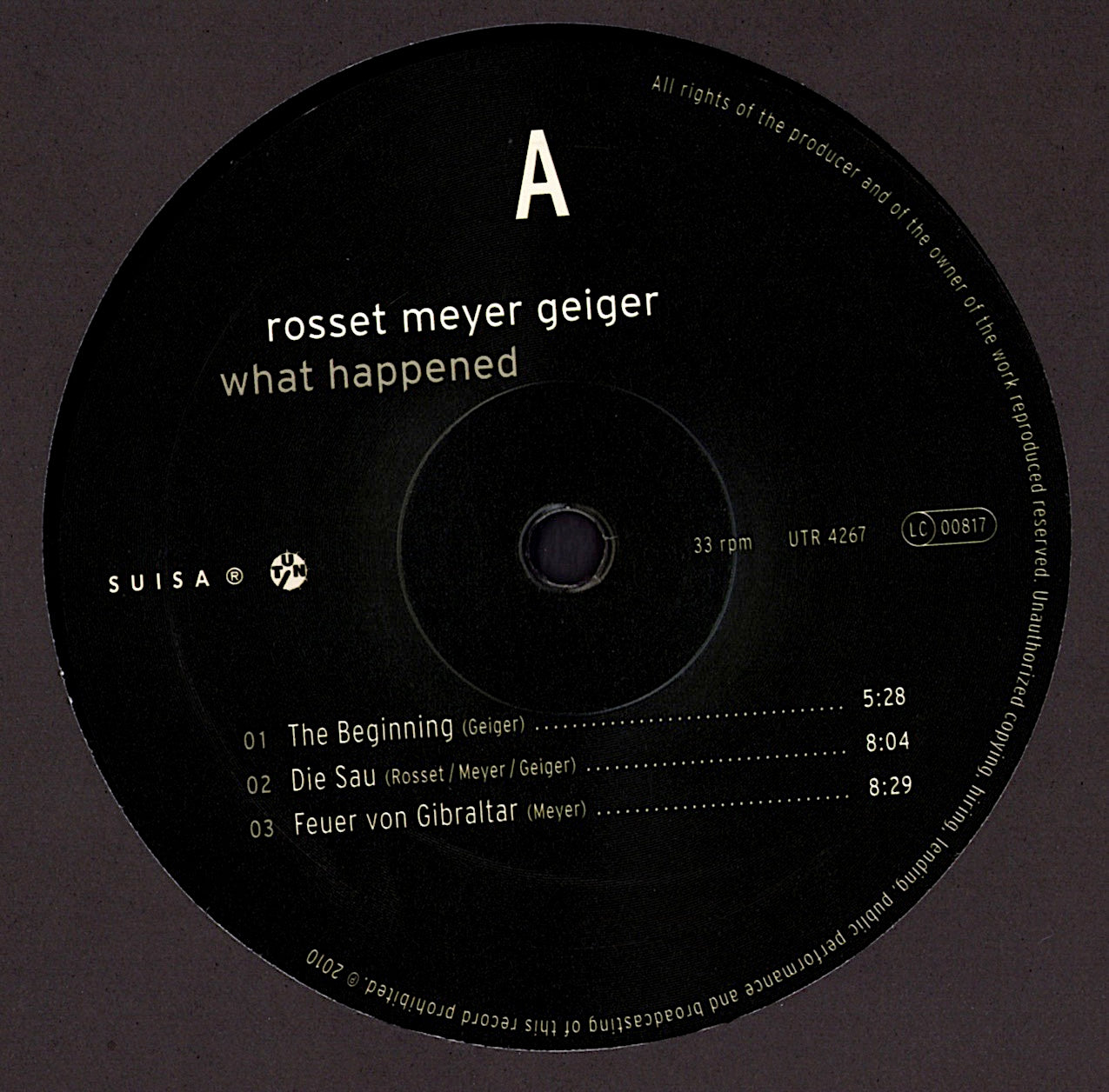 Rosset Meyer Geiger – What Happened Vinyl 2LP