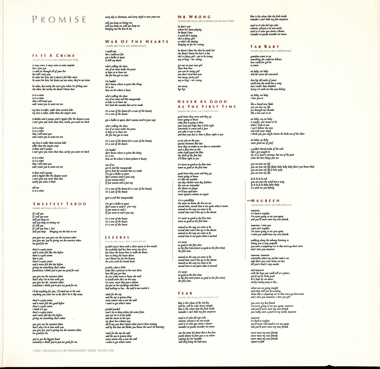 Sade - Promise Vinyl LP Kopie