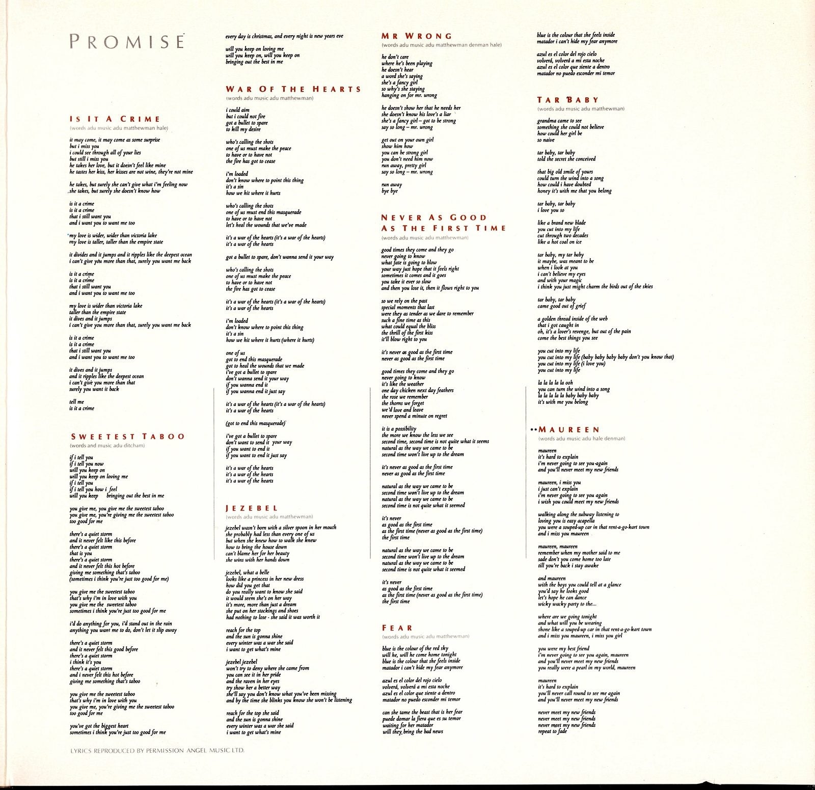 Sade - Promise Vinyl LP Kopie