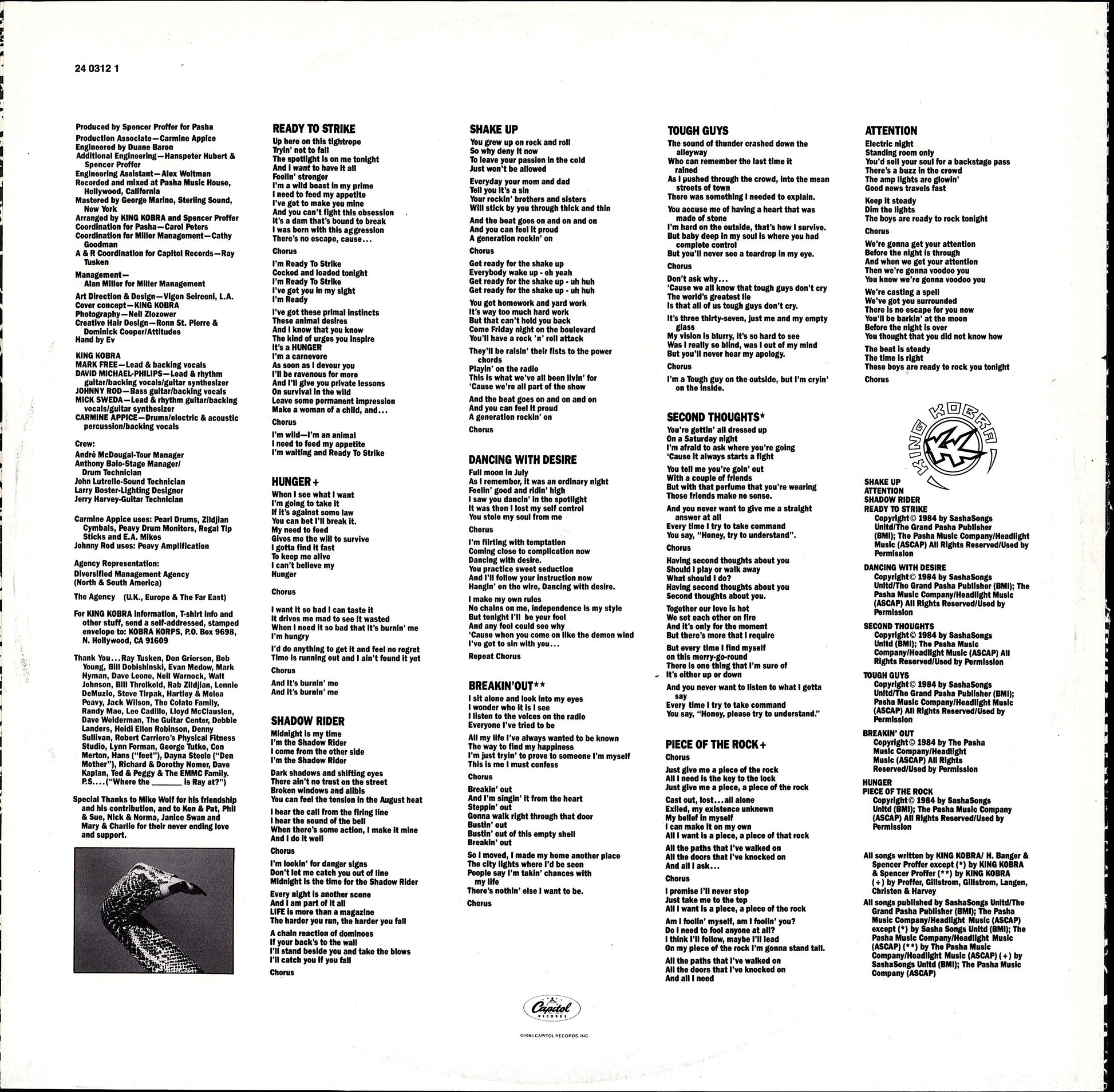 King Kobra - Ready To Strike Vinyl LP