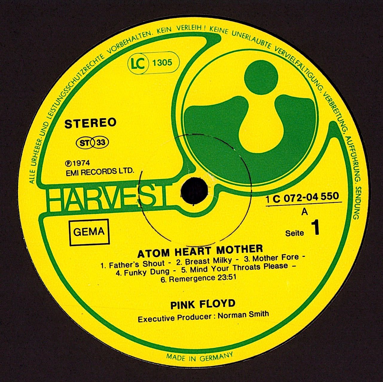 Pink Floyd ‎- Atom Heart Mother Vinyl LP Kopie