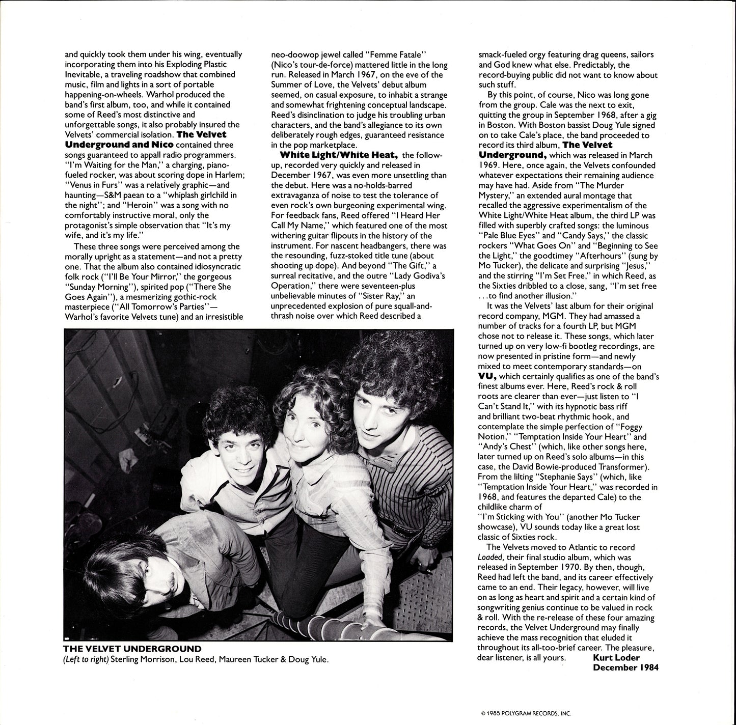 The Velvet Underground & Nico - The Velvet Underground & Nico Vinyl LP Kopie