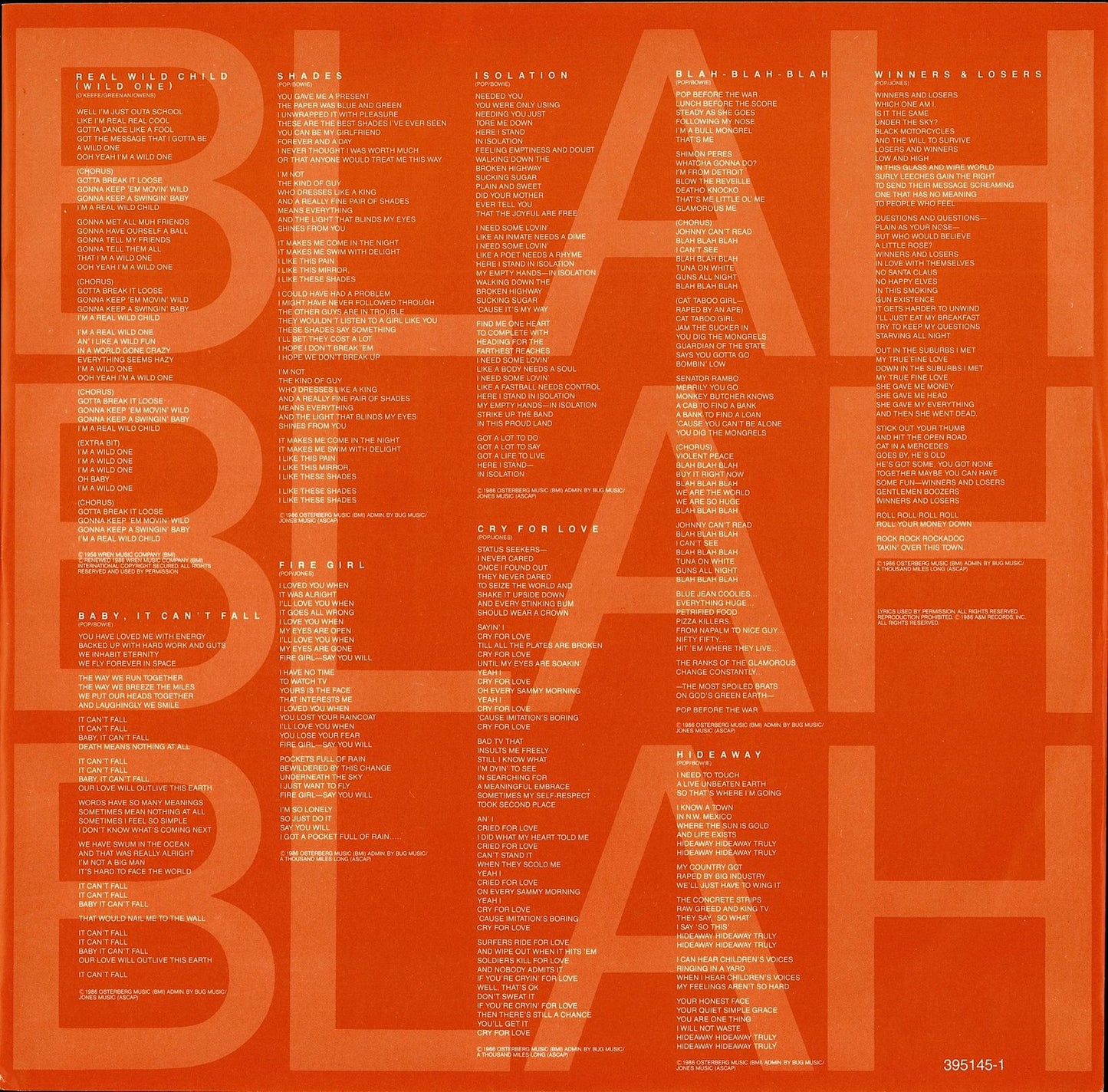 Iggy Pop - Blah-Blah-Blah Vinyl LP