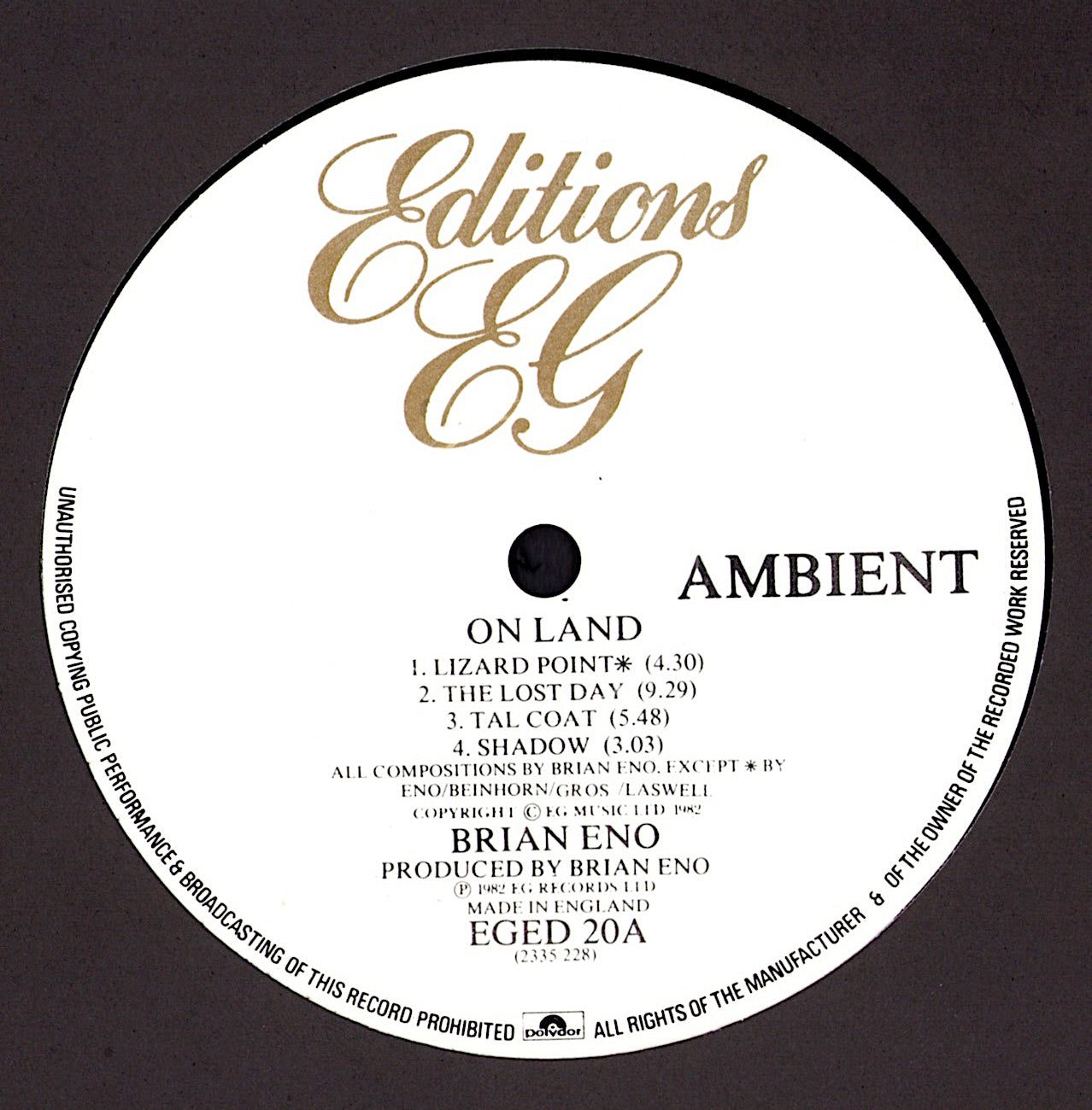 Brian Eno - Before And After Science Vinyl LP Kopie Kopie