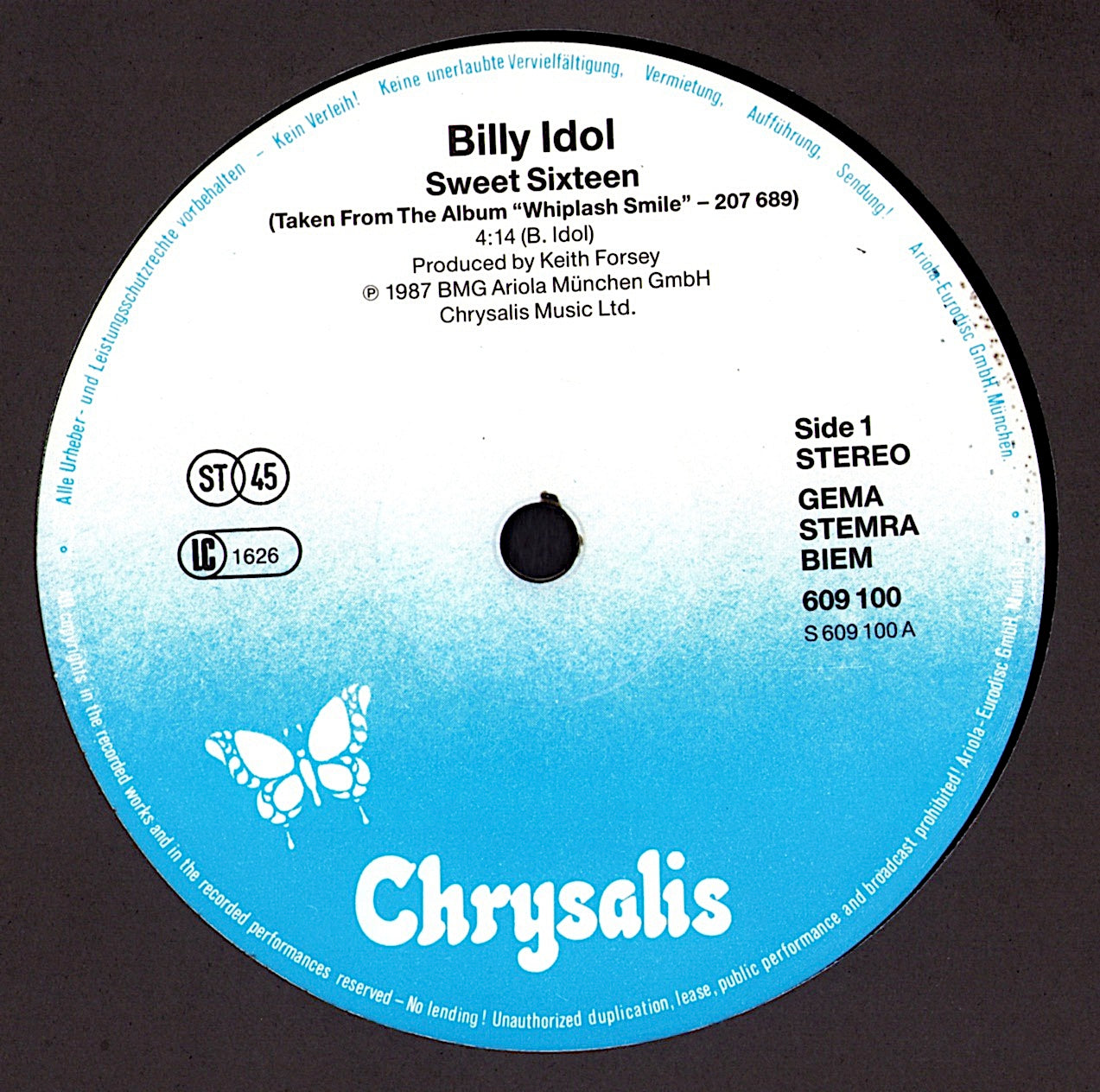 Billy Idol - Sweet Sixteen Vinyl 12"
