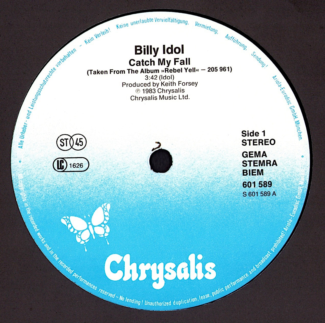 Billy Idol - Catch My Fall Vinyl 12"