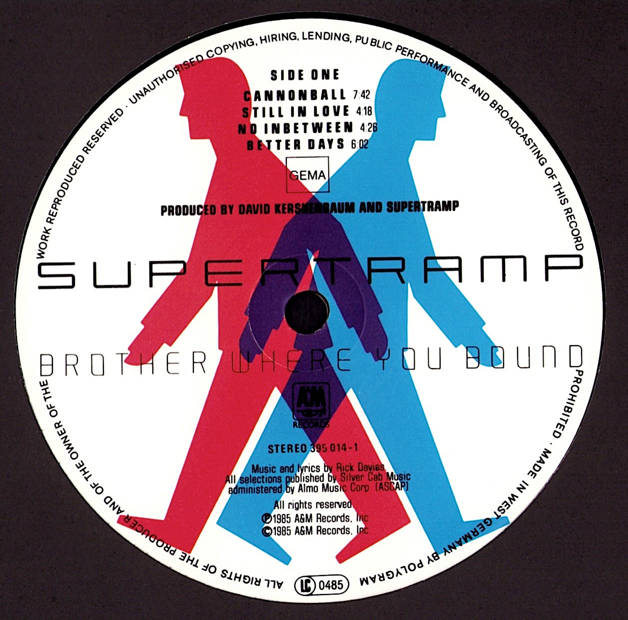 Supertramp - Brother Where You Bound Vinyl LP Kopie