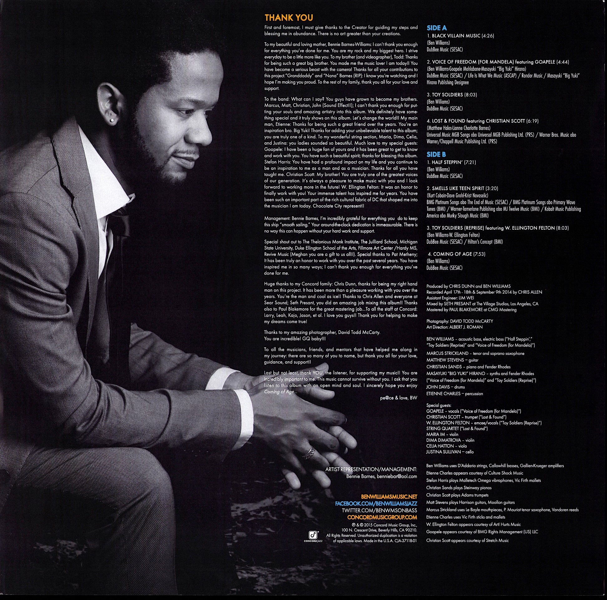 Ben Williams - Coming Of Age Vinyl LP