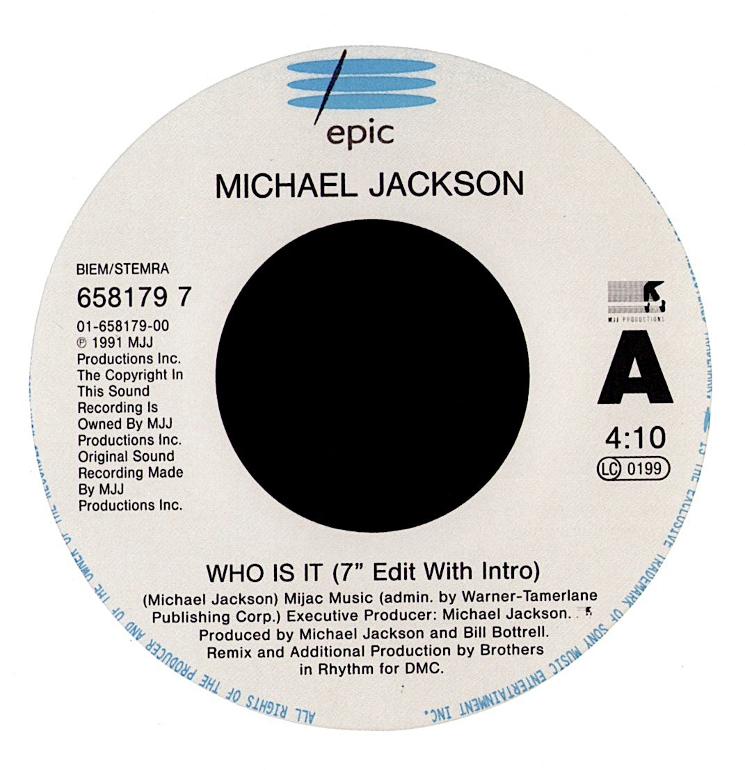 Michael Jackson – Who Is It Vinyl 7"