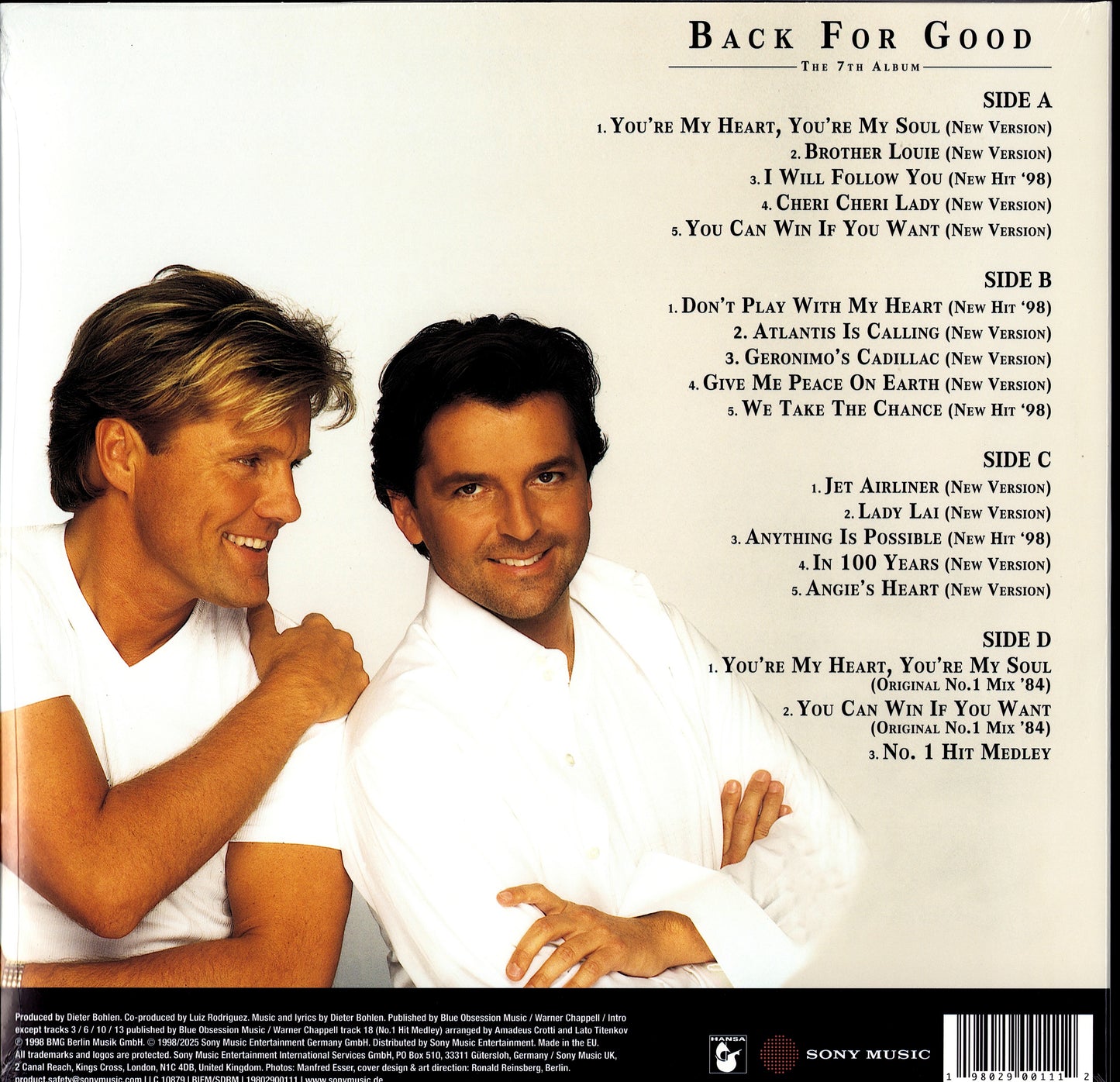 Modern Talking - Back For Good Black & White Marbled Vinyl 2LP