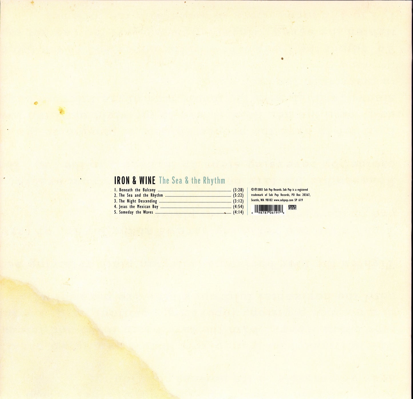 Iron & Wine - The Sea & The Rhythm Vinyl LP