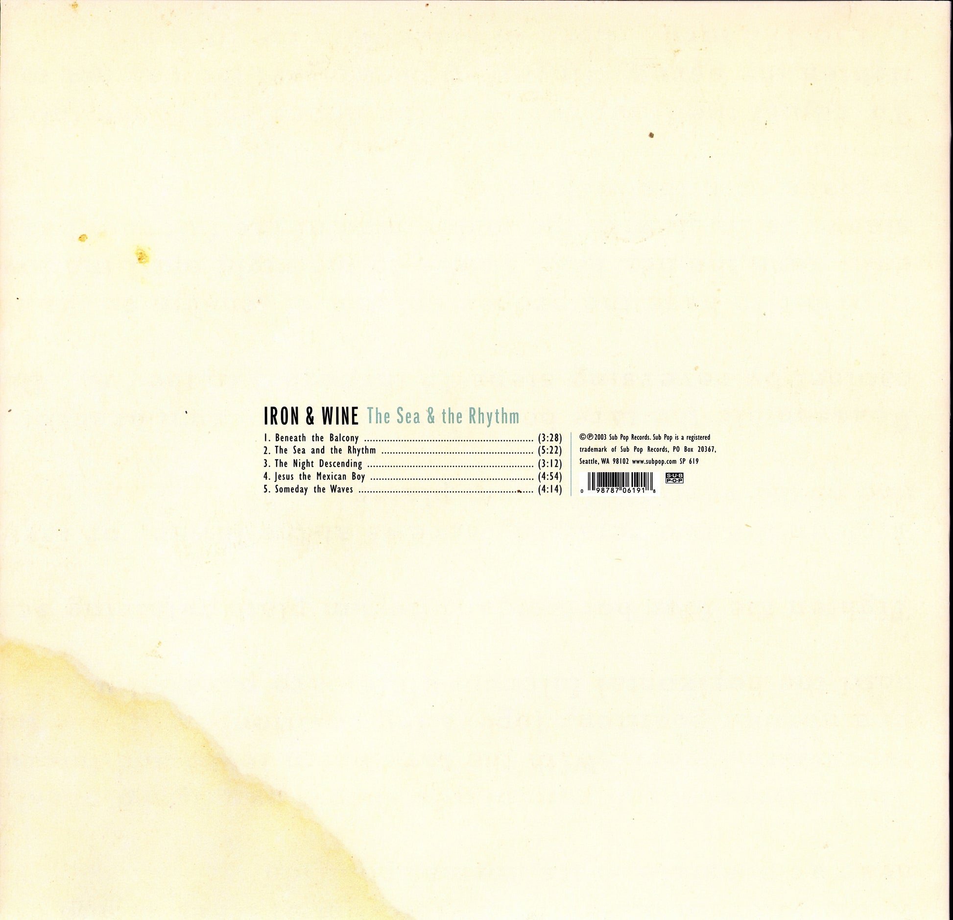 Iron & Wine - The Sea & The Rhythm Vinyl LP