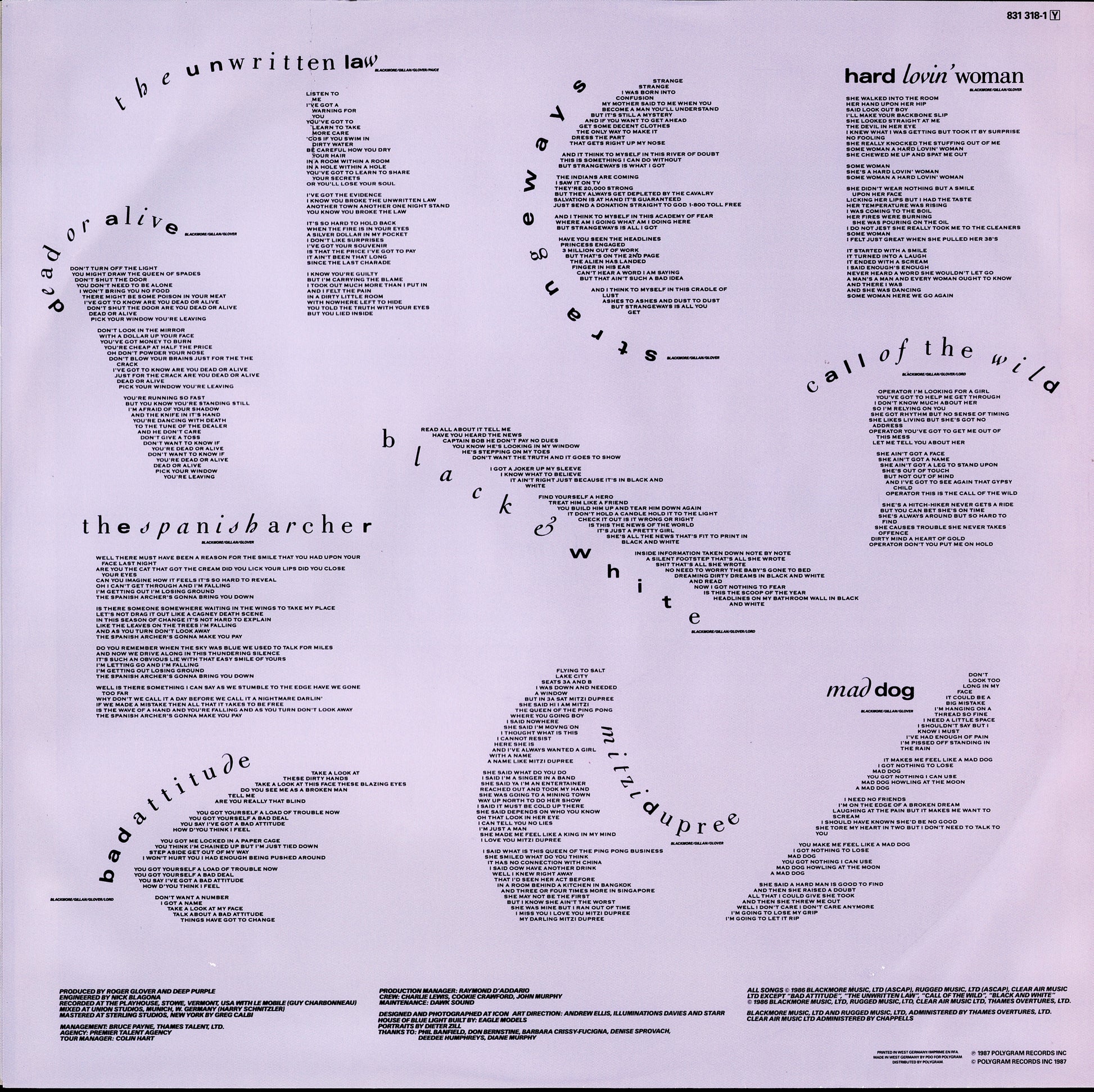 Deep Purple - The House Of Blue Light Vinyl LP