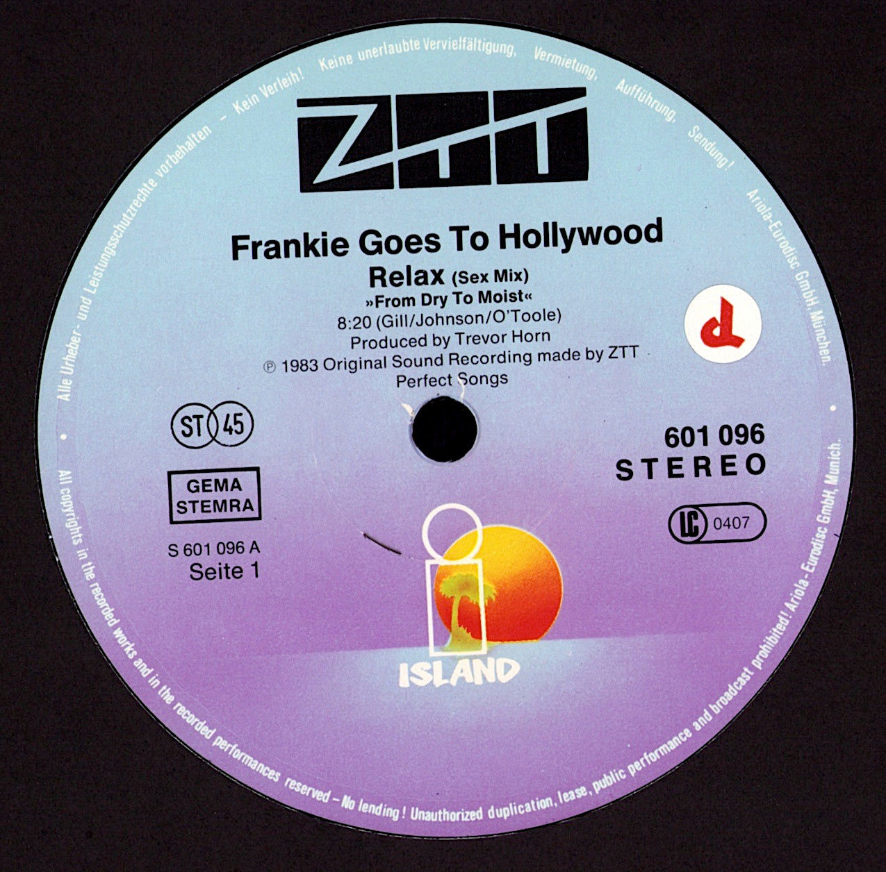 Frankie Goes to Hollywood - Relax Vinyl 12" Maxi-Single