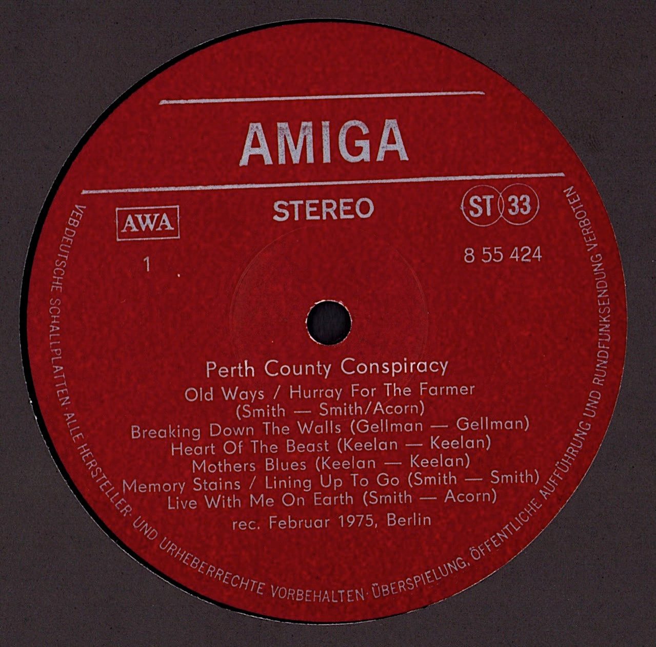 Perth County Conspiracy – Perth County Conspiracy Kanada Vinyl LP