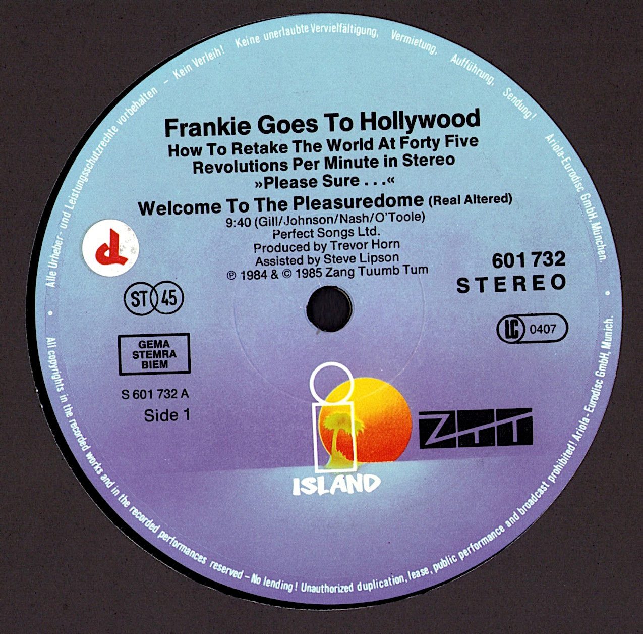 Frankie Goes To Hollywood ‎- Welcome To The Pleasuredome Vinyl 12" Maxi-Single