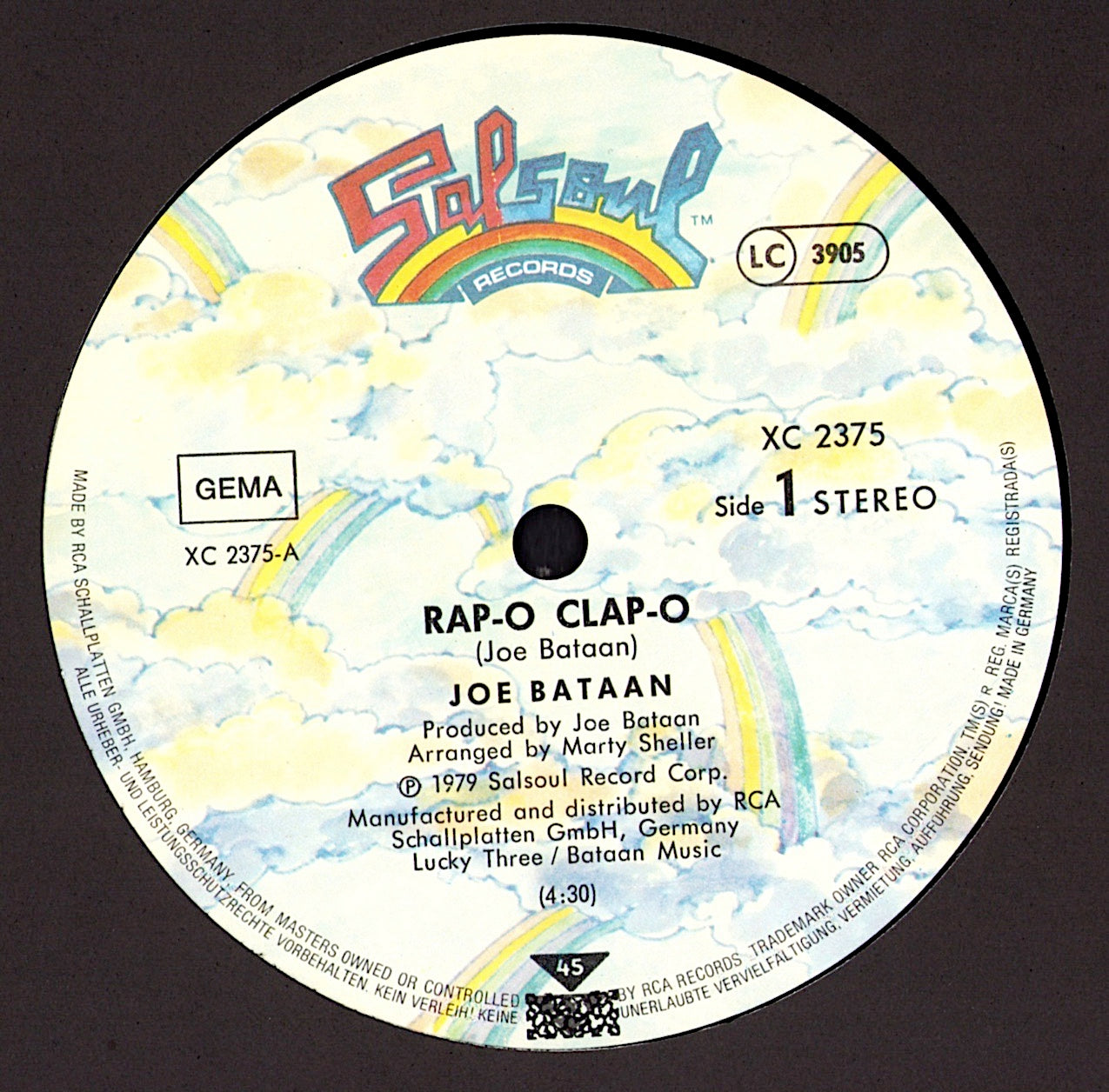Joe Bataan – Rap-O Clap-O Disco Remix Vinyl 12" Maxi-Single