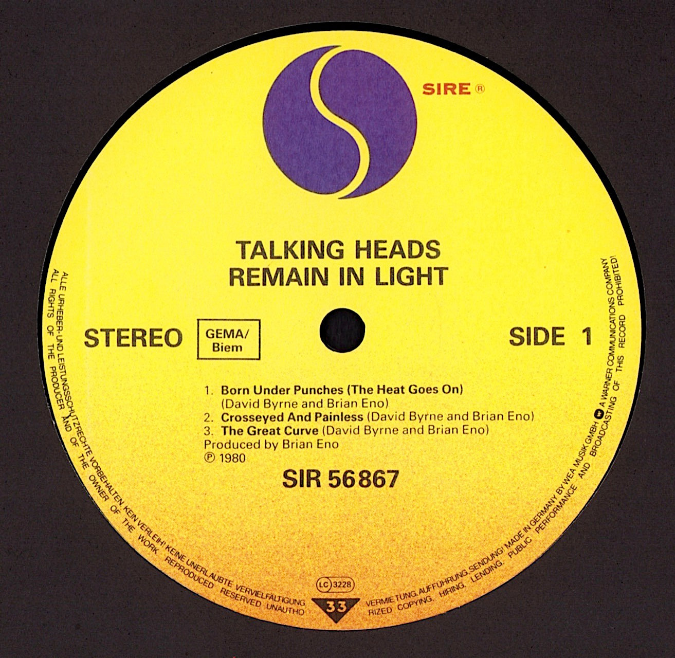 Talking Heads - Remain In Light Vinyl LP
