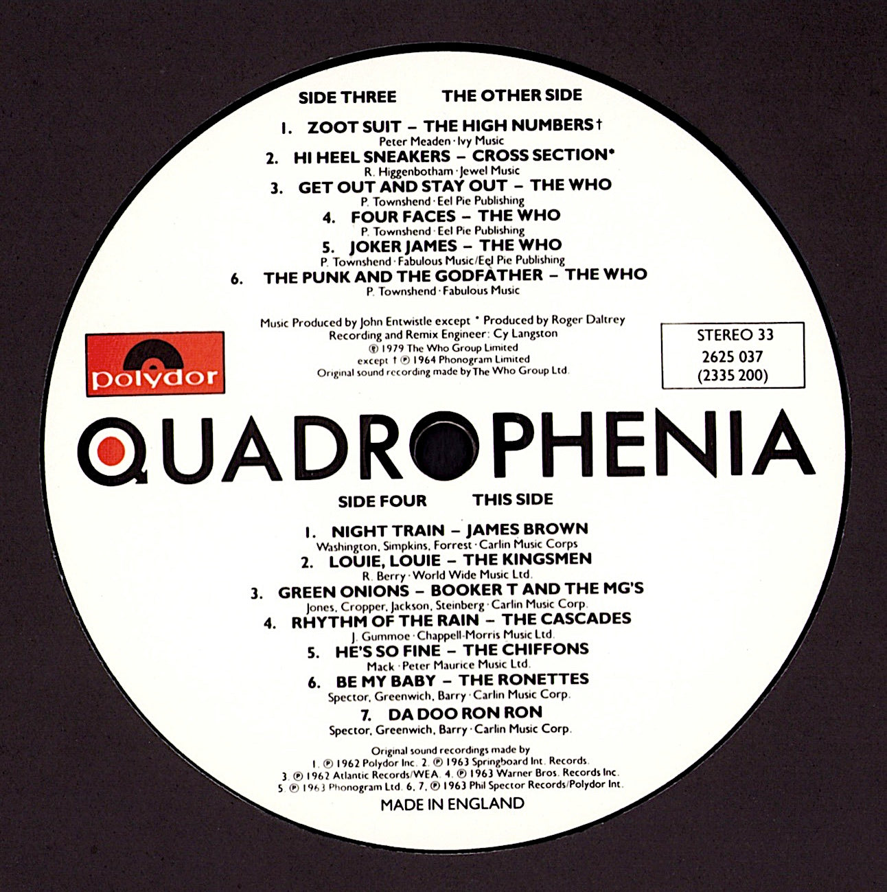 The Who - Quadrophenia Vinyl 2LP Kopie