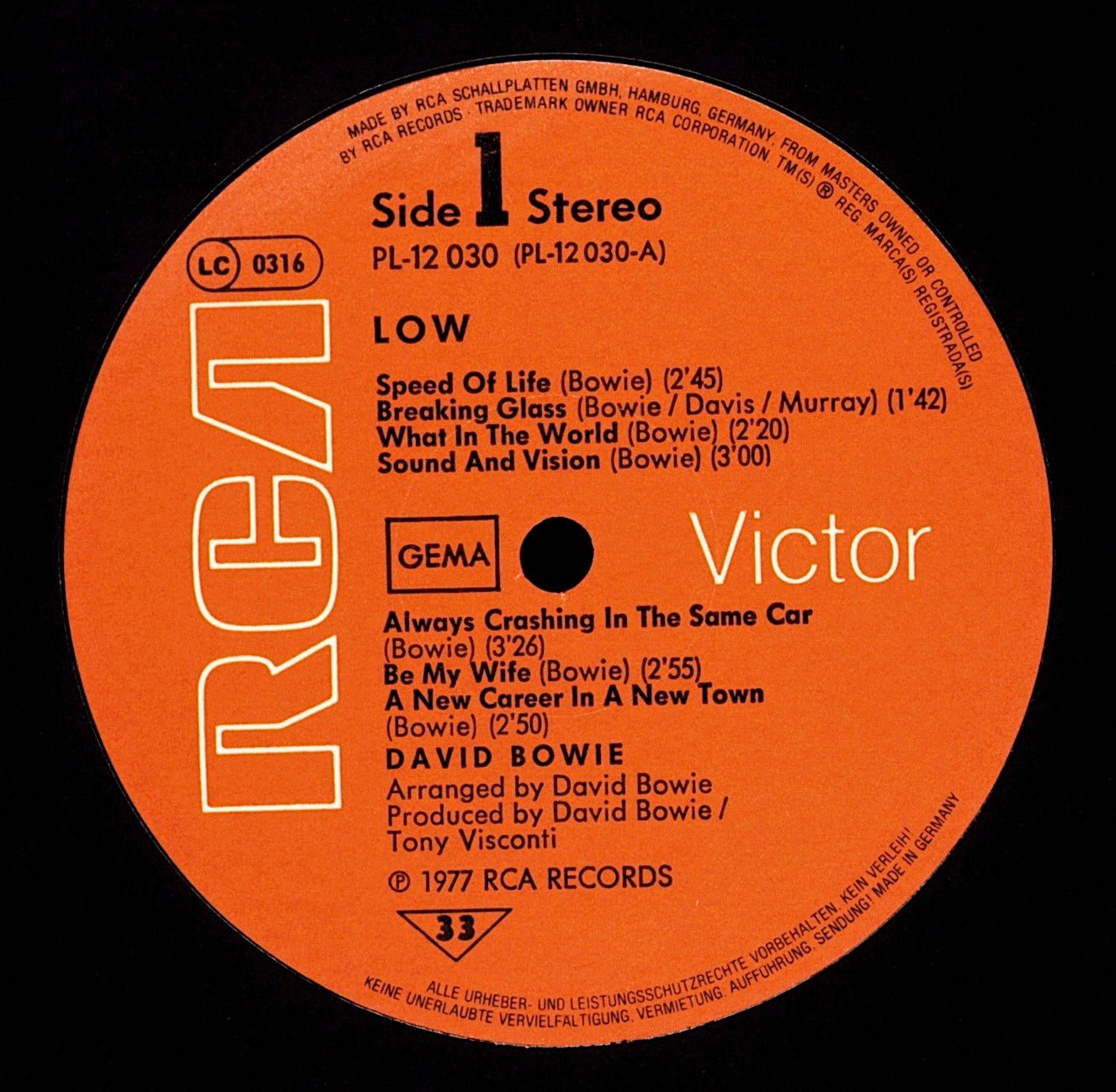 Bowie – Low Vinyl LP