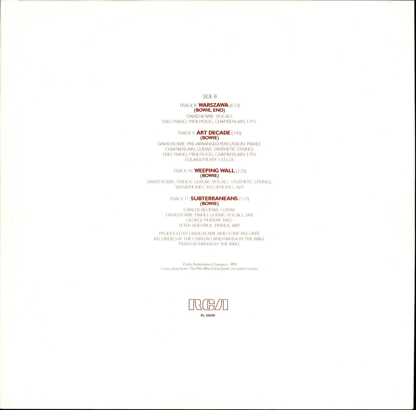 Bowie – Low Vinyl LP