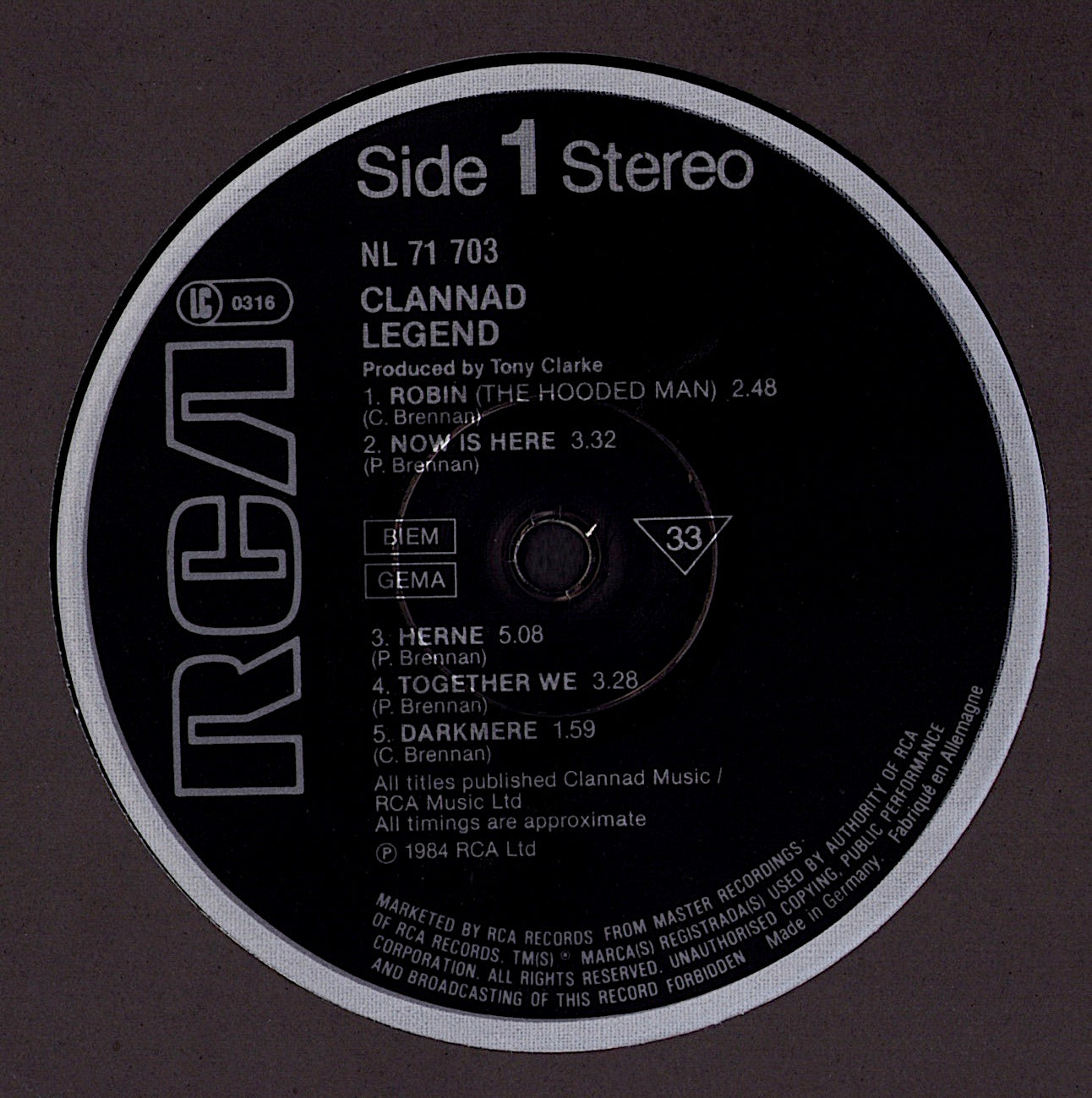 Clannad ‎- Legend Vinyl LP Kopie