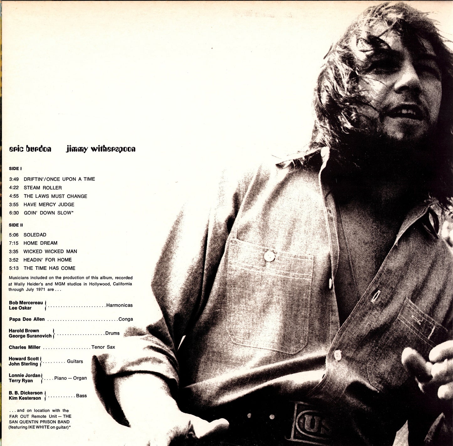 Eric Burdon And War - The Black-Man's Burdon Vinyl 2LP Kopie