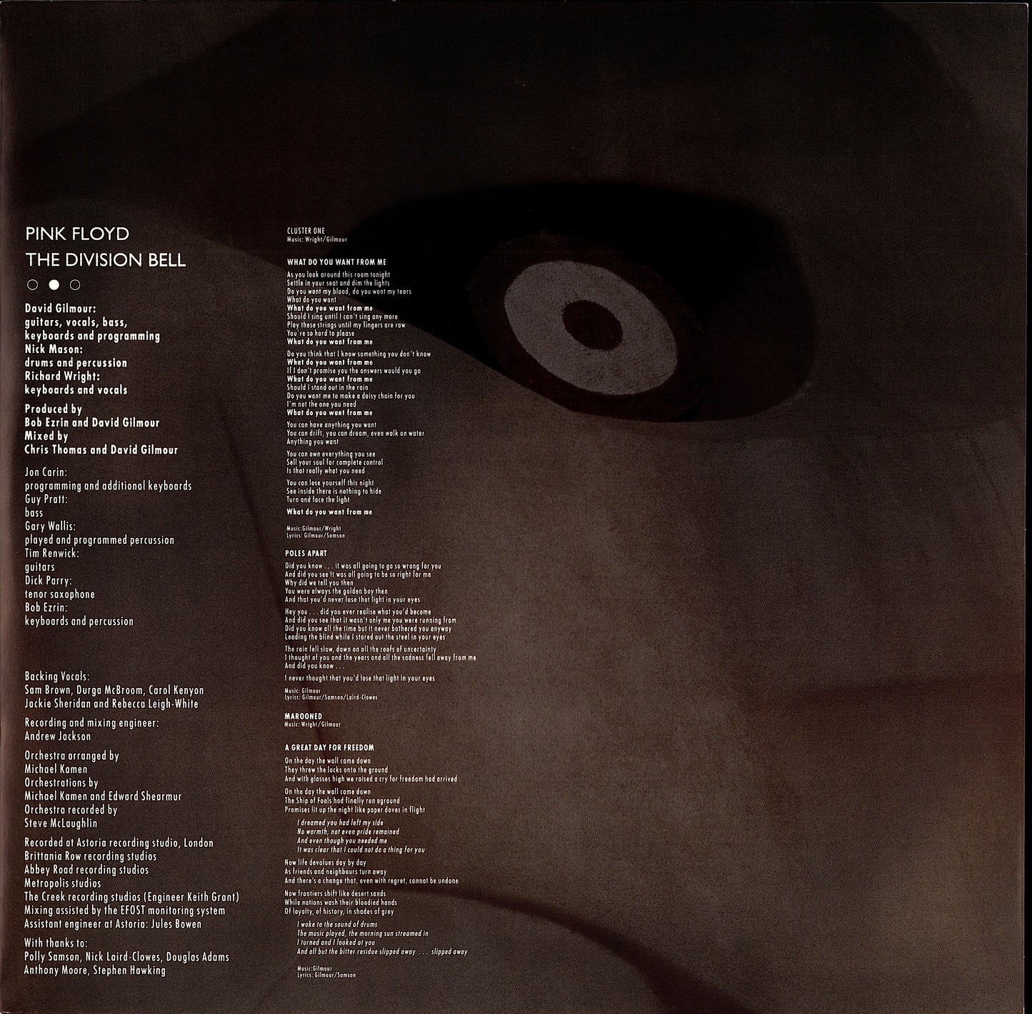 Pink Floyd ‎- The Division Bell Vinyl LP Kopie