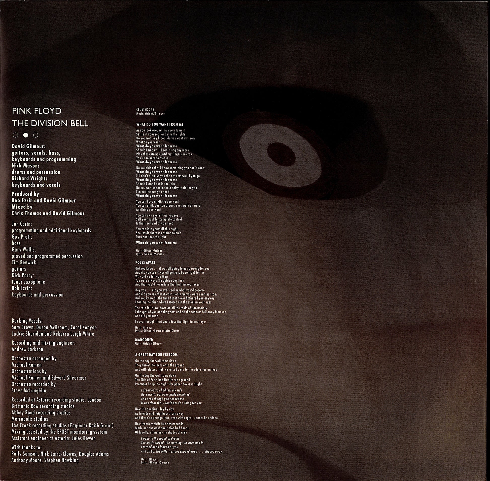 Pink Floyd ‎- The Division Bell Vinyl LP Kopie