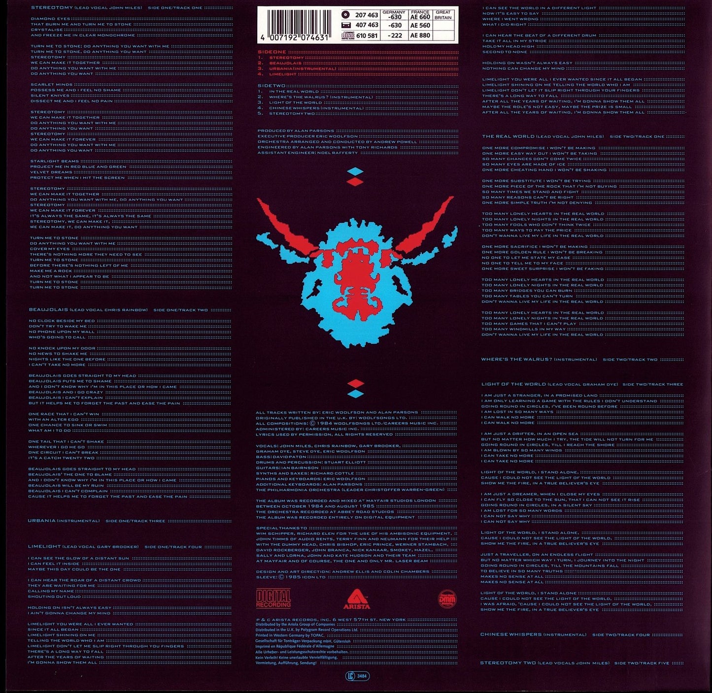 The Alan Parsons Project – Ammonia Avenue Vinyl LP Kopie